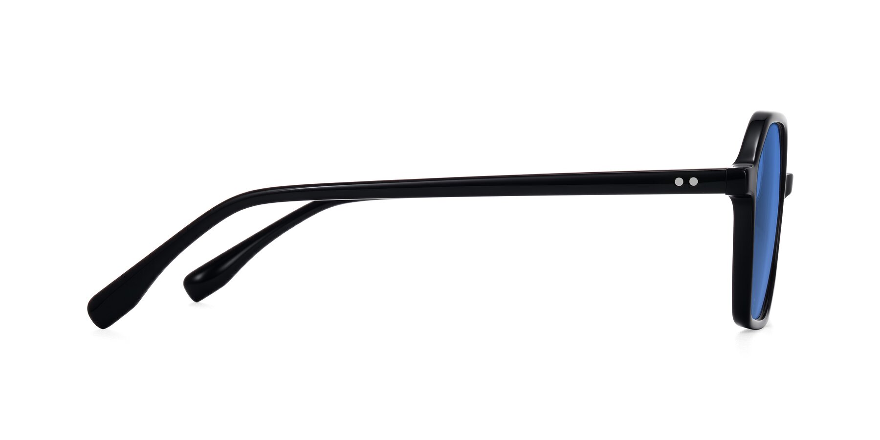 Side of Hortale in Black with Blue Tinted Lenses