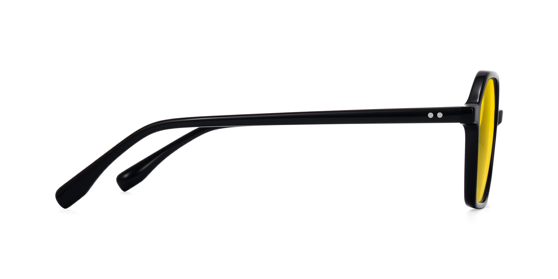 Side of Hortale in Black with Yellow Tinted Lenses