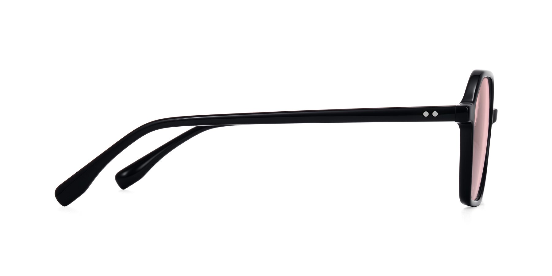 Side of Hortale in Black with Light Garnet Tinted Lenses