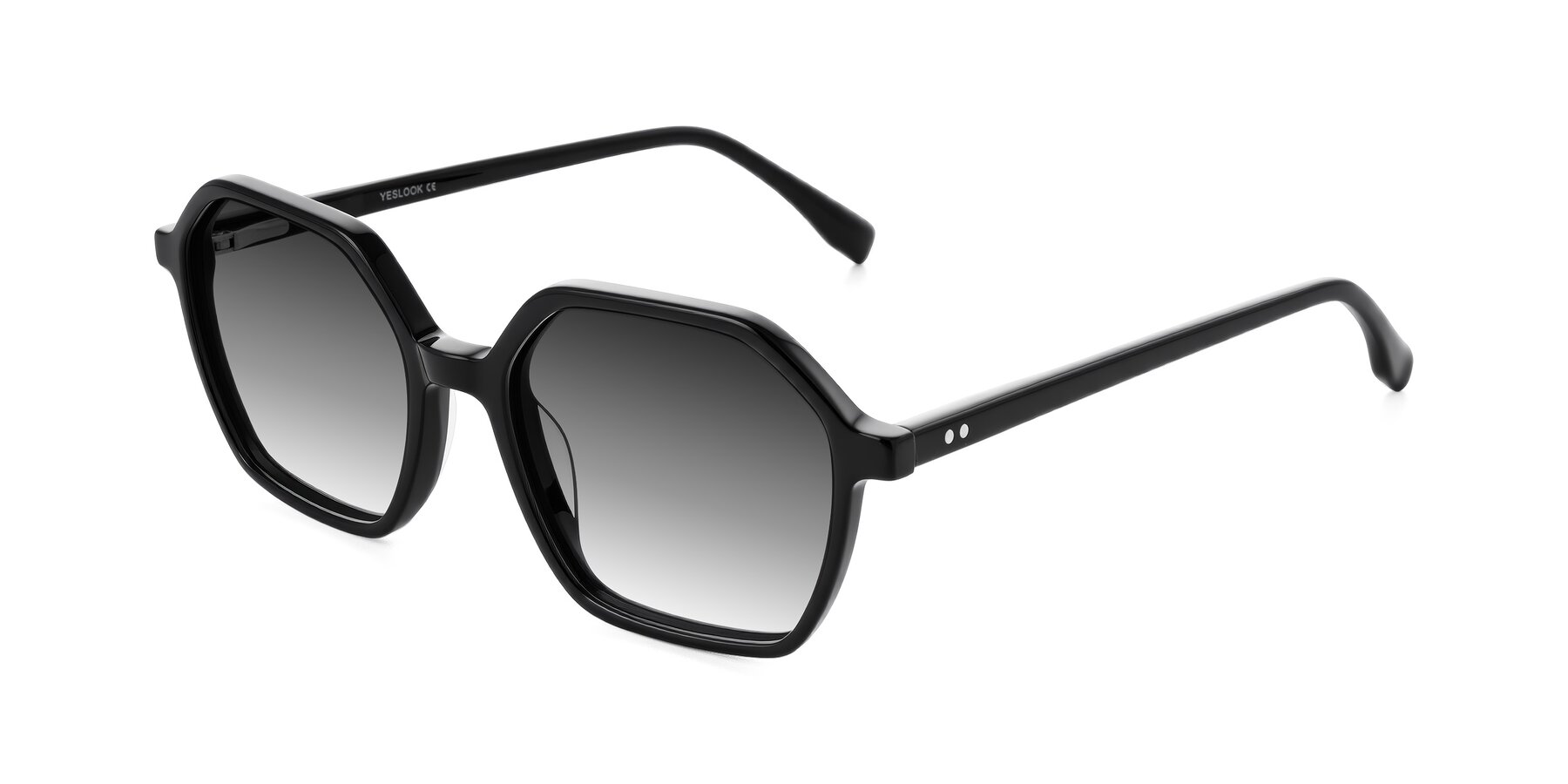 Angle of Hortale in Black with Gray Gradient Lenses