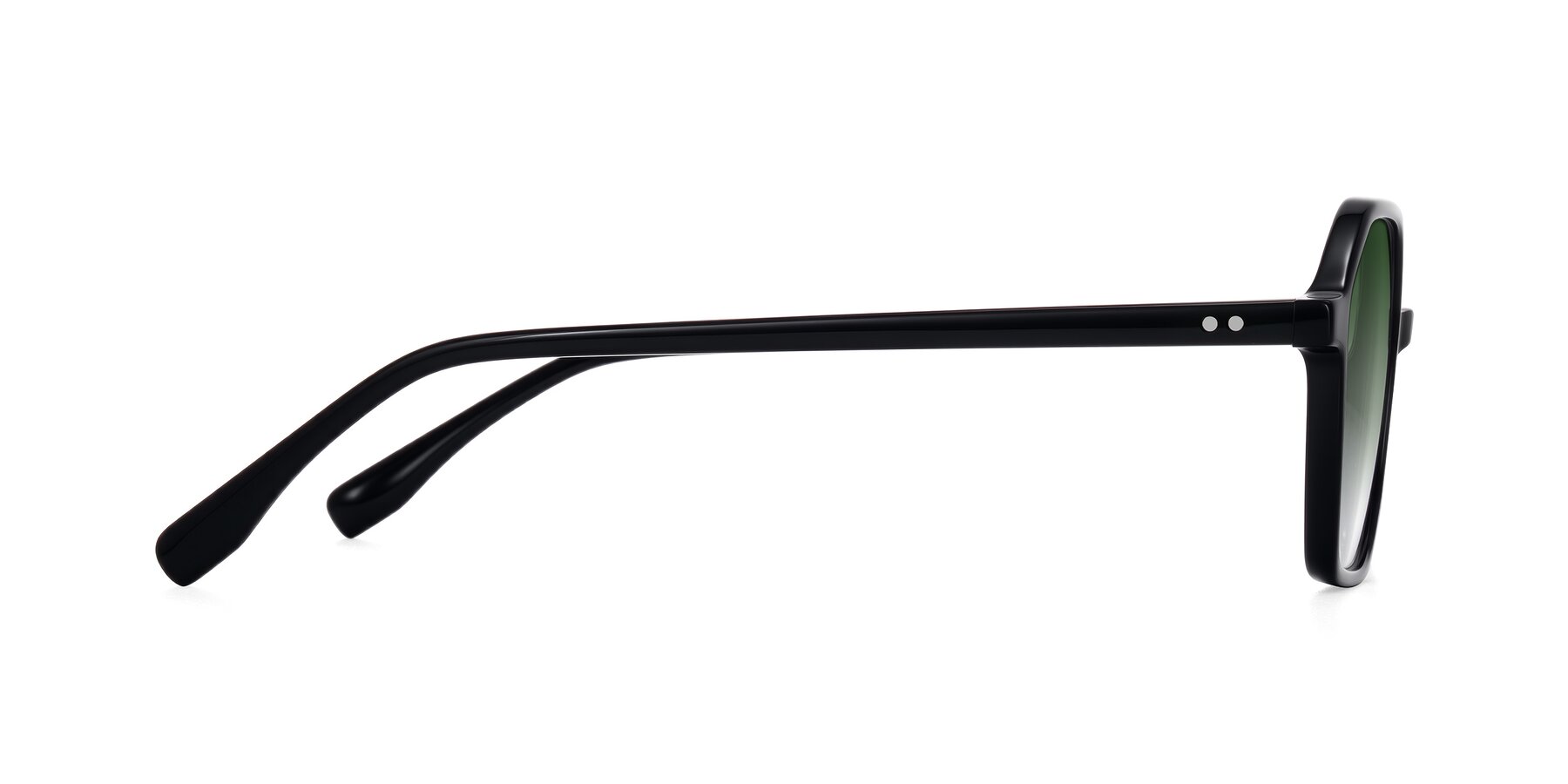 Side of Hortale in Black with Green Gradient Lenses
