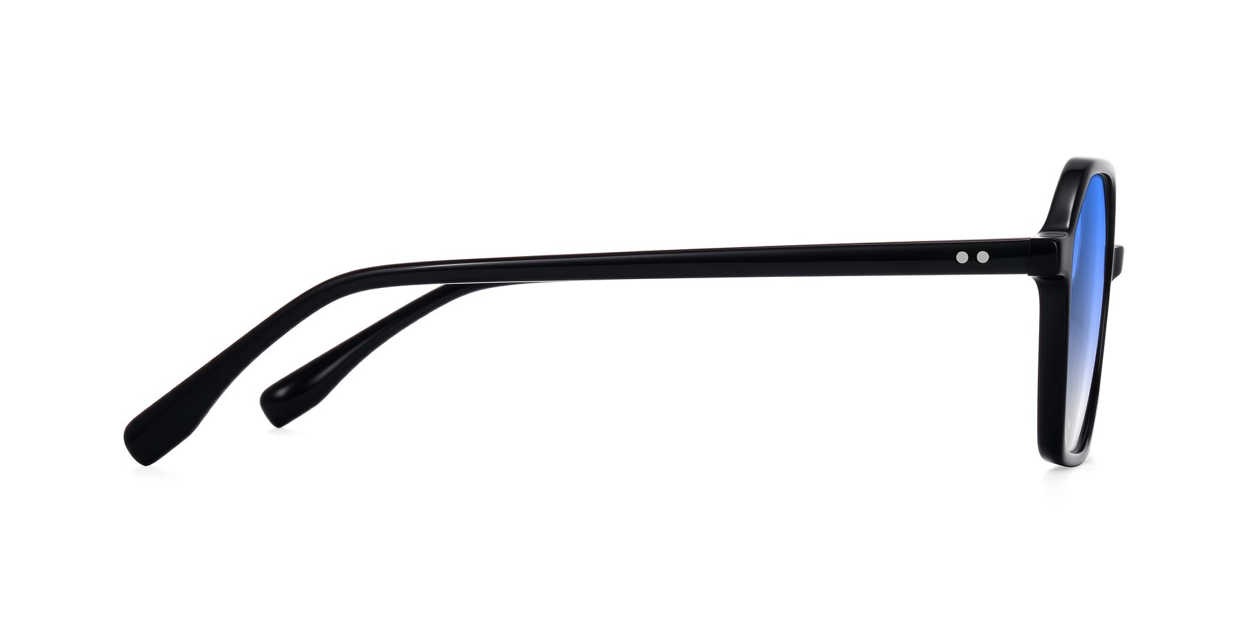 Side of Hortale in Black with Blue Gradient Lenses