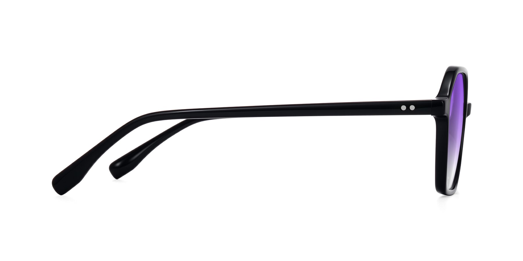 Side of Hortale in Black with Purple Gradient Lenses