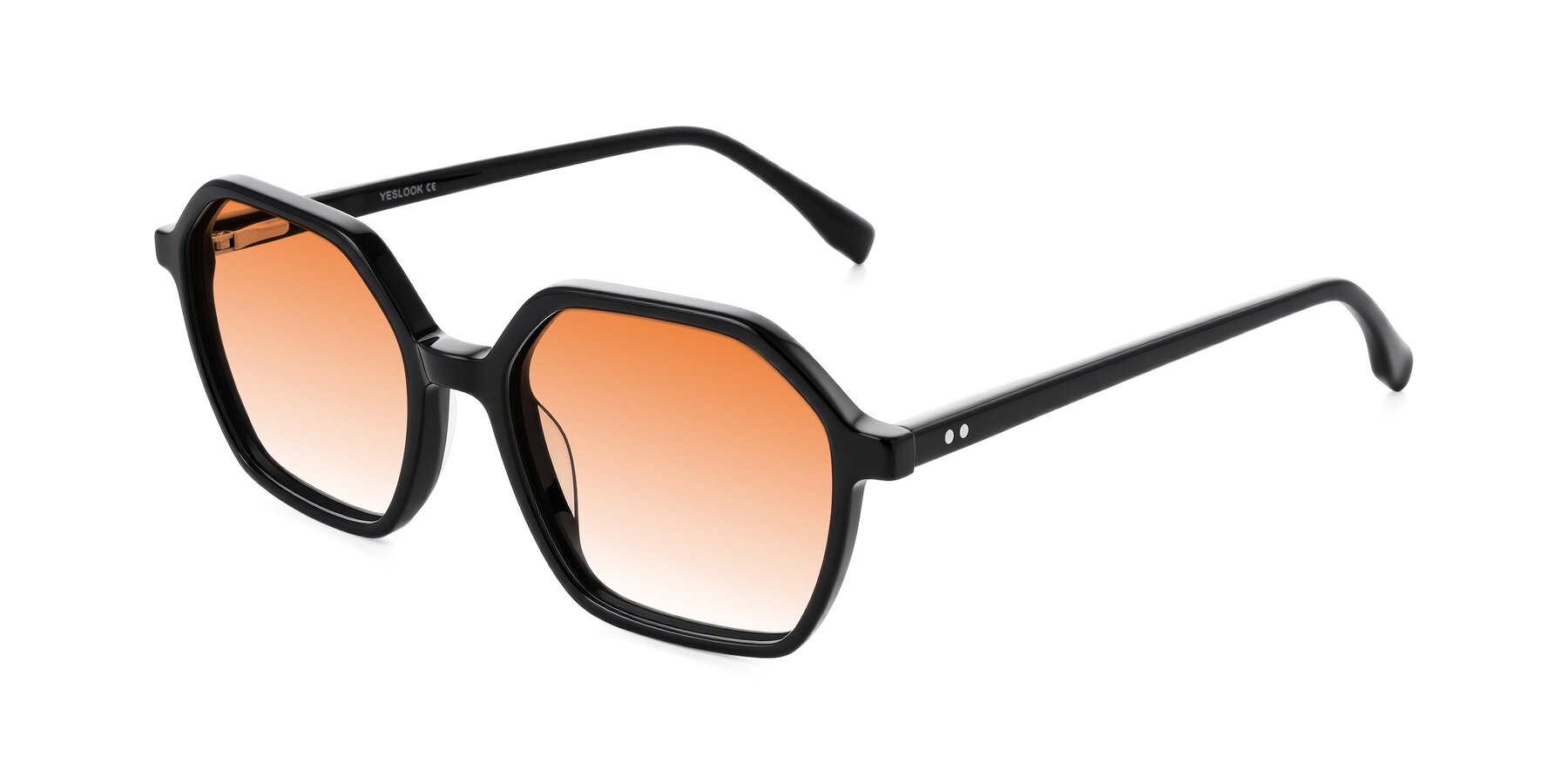 Angle of Hortale in Black with Orange Gradient Lenses