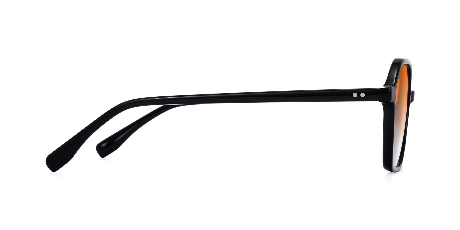 Side of Hortale in Black with Orange Gradient Lenses