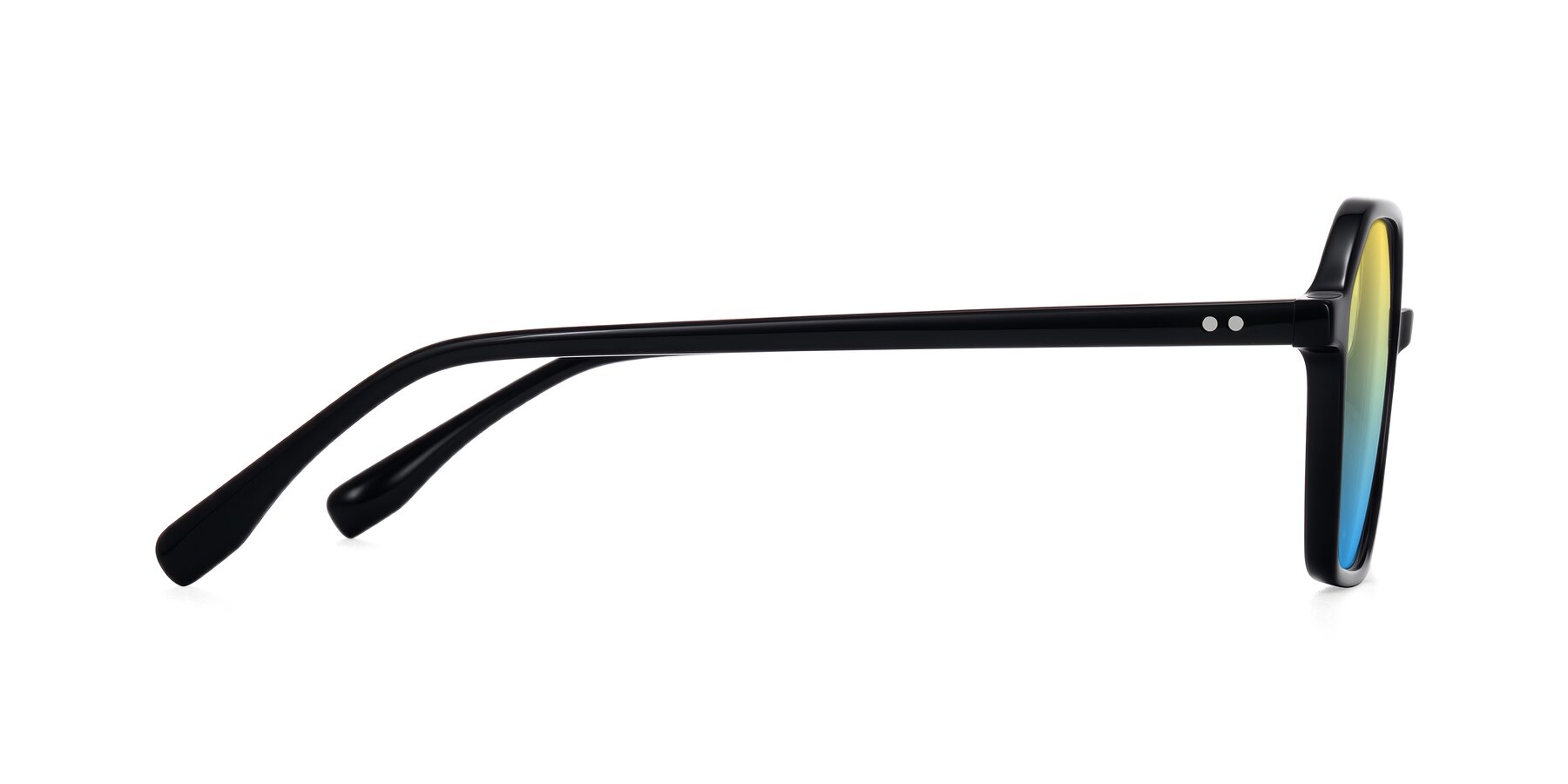 Side of Hortale in Black with Yellow / Blue Gradient Lenses