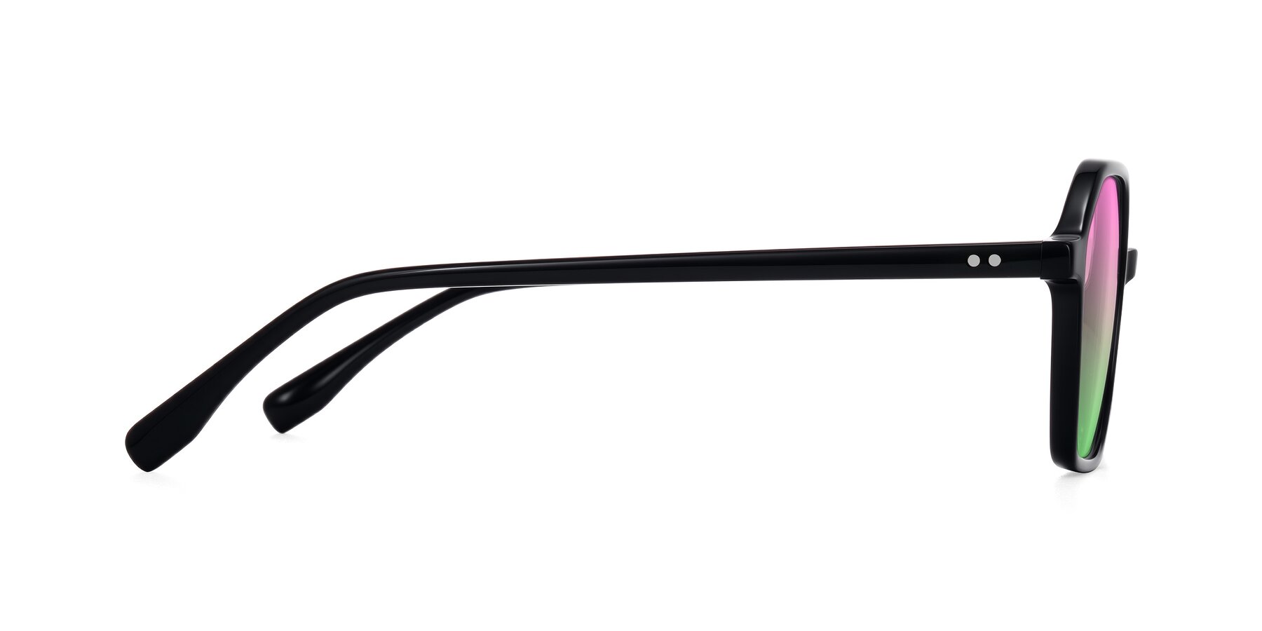 Side of Hortale in Black with Pink / Green Gradient Lenses