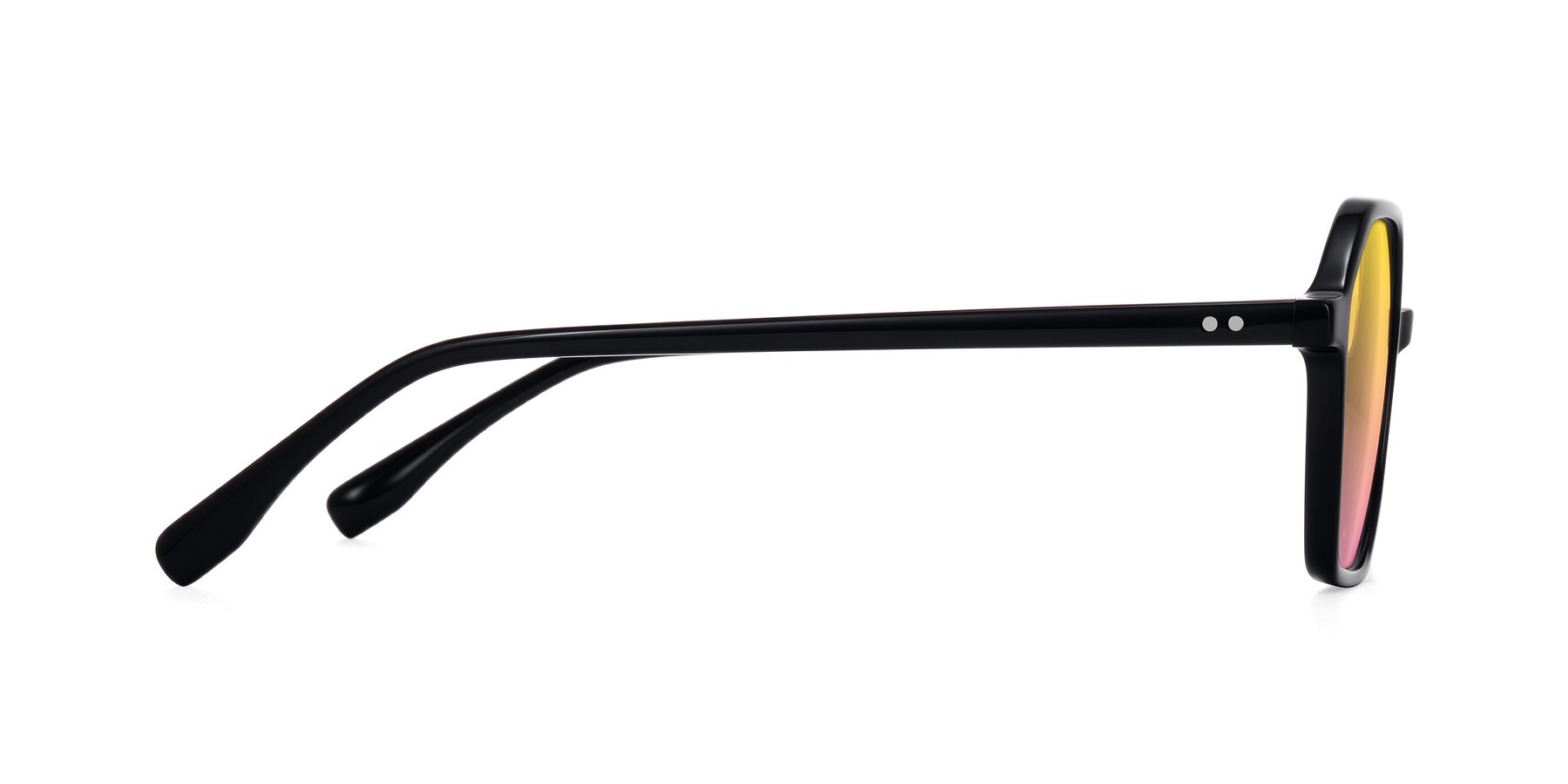 Side of Hortale in Black with Yellow / Pink Gradient Lenses