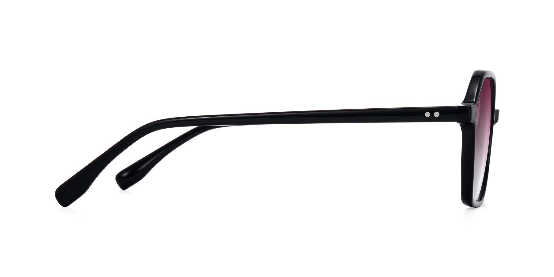 Side of Hortale in Black with Wine Gradient Lenses