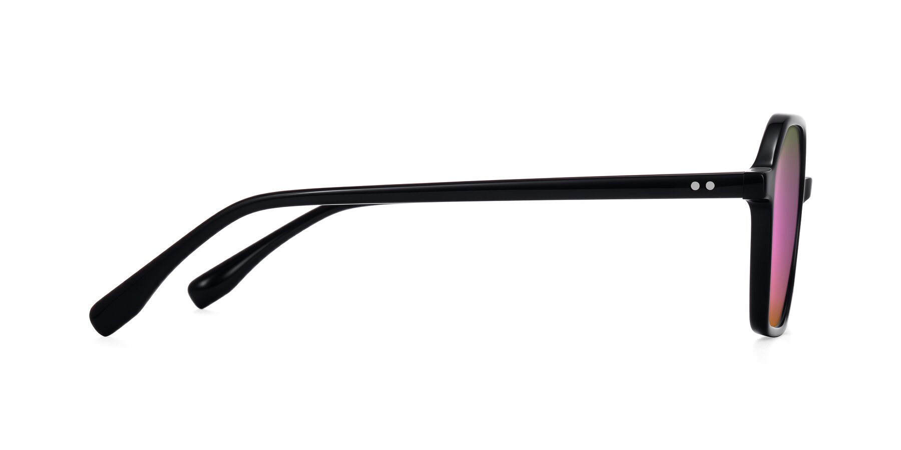 Side of Hortale in Black with Pink Mirrored Lenses