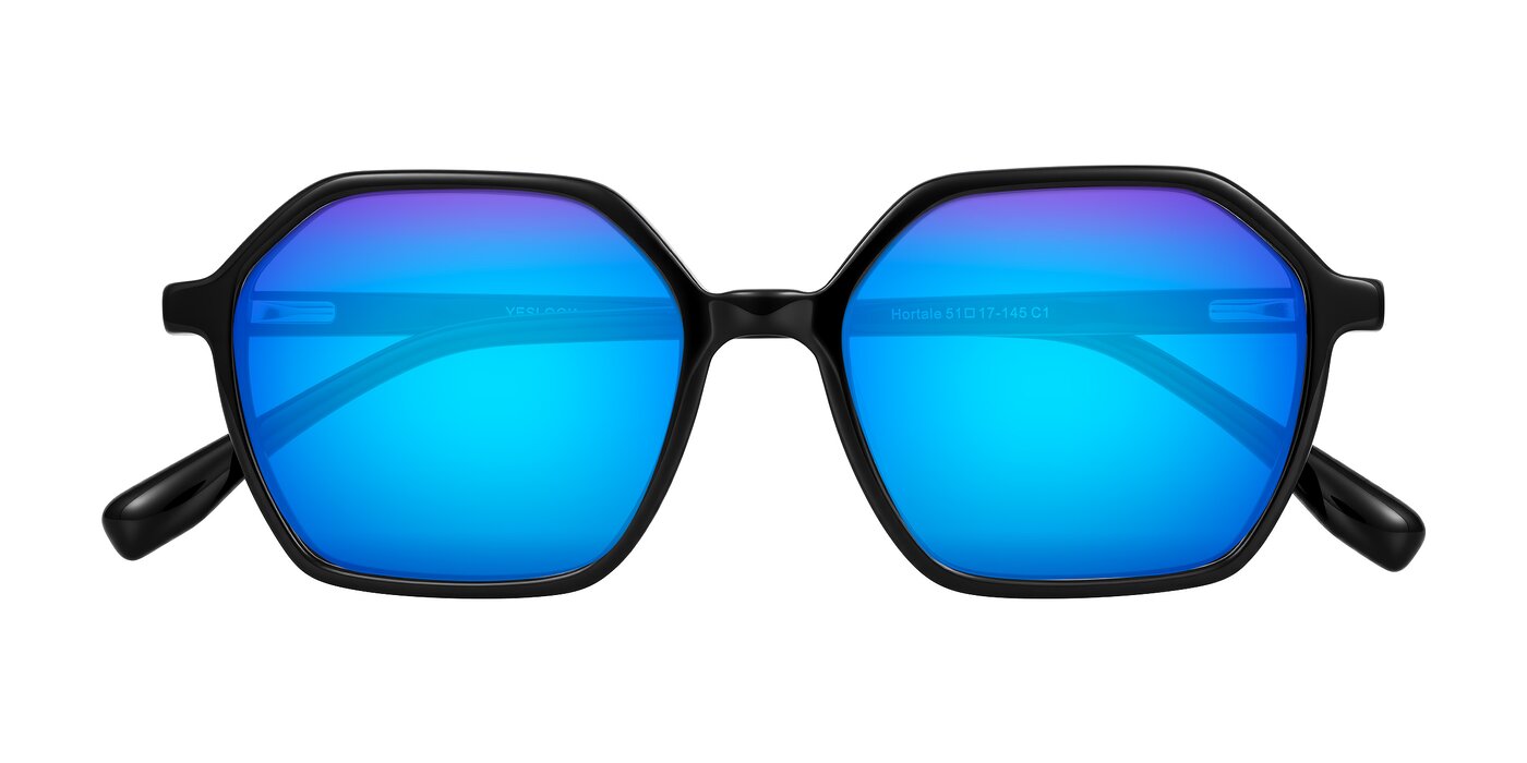 Hortale - Black Flash Mirrored Sunglasses