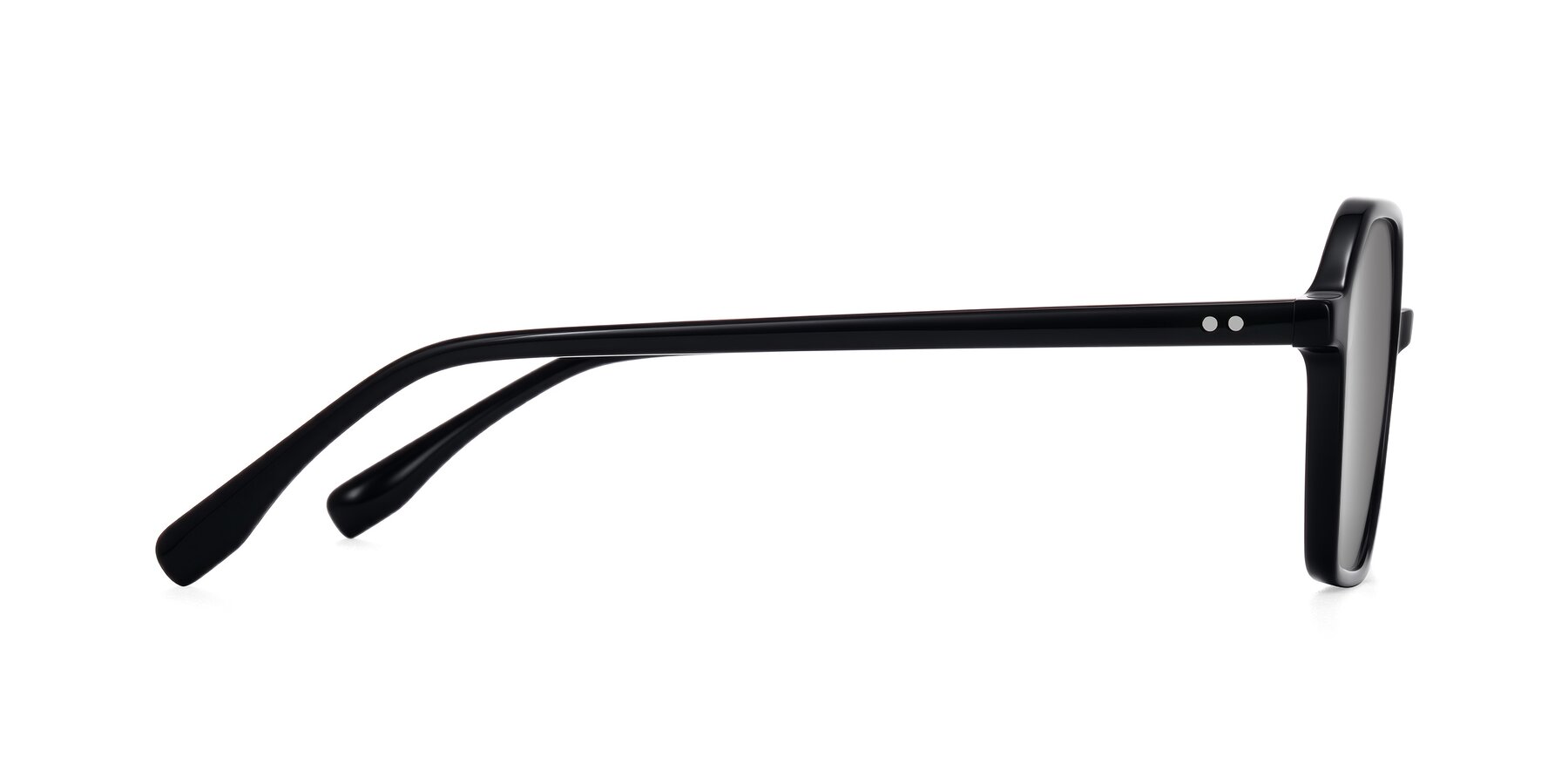 Side of Hortale in Black with Silver Mirrored Lenses