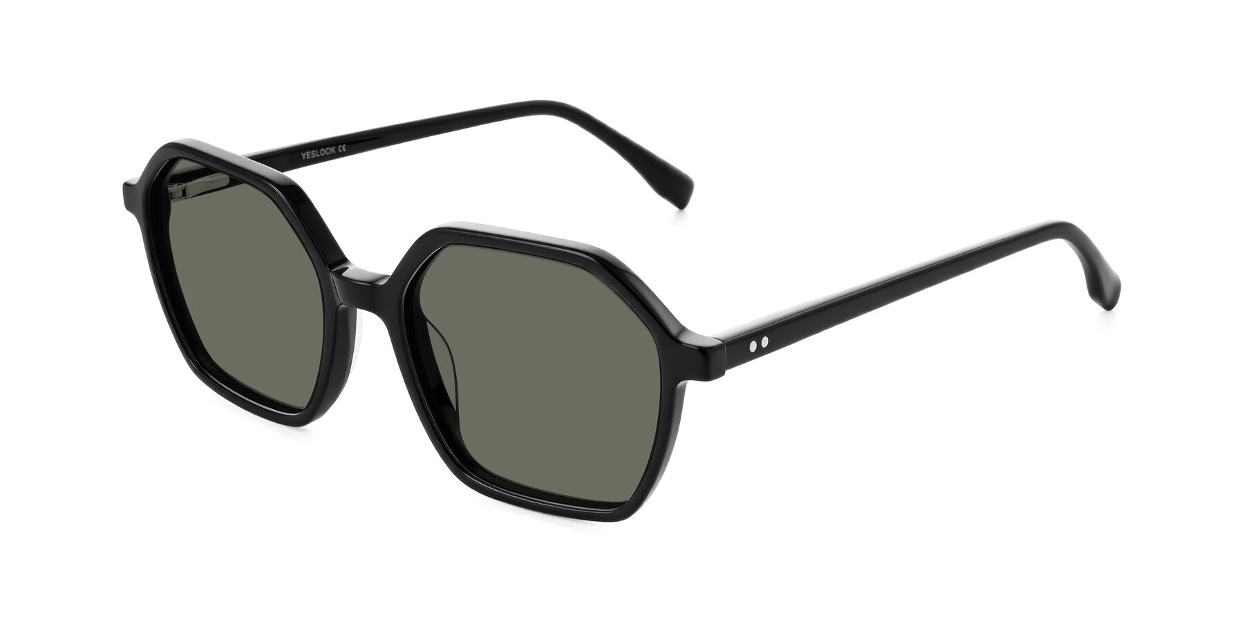 Angle of Hortale in Black with Gray Polarized Lenses