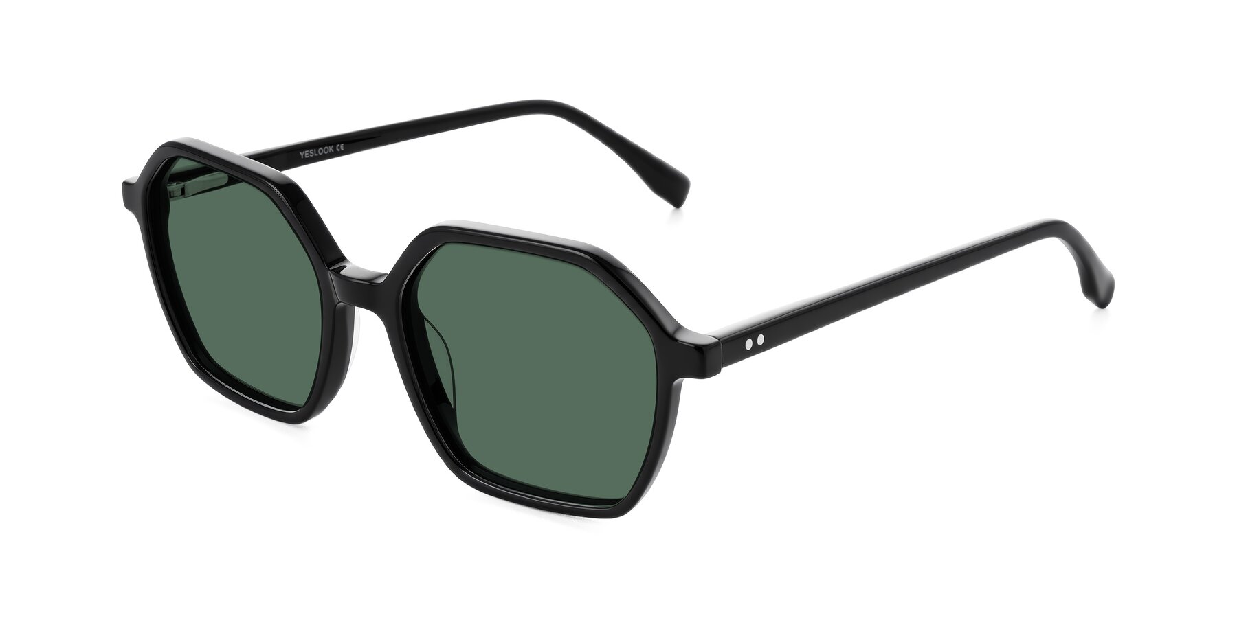 Angle of Hortale in Black with Green Polarized Lenses