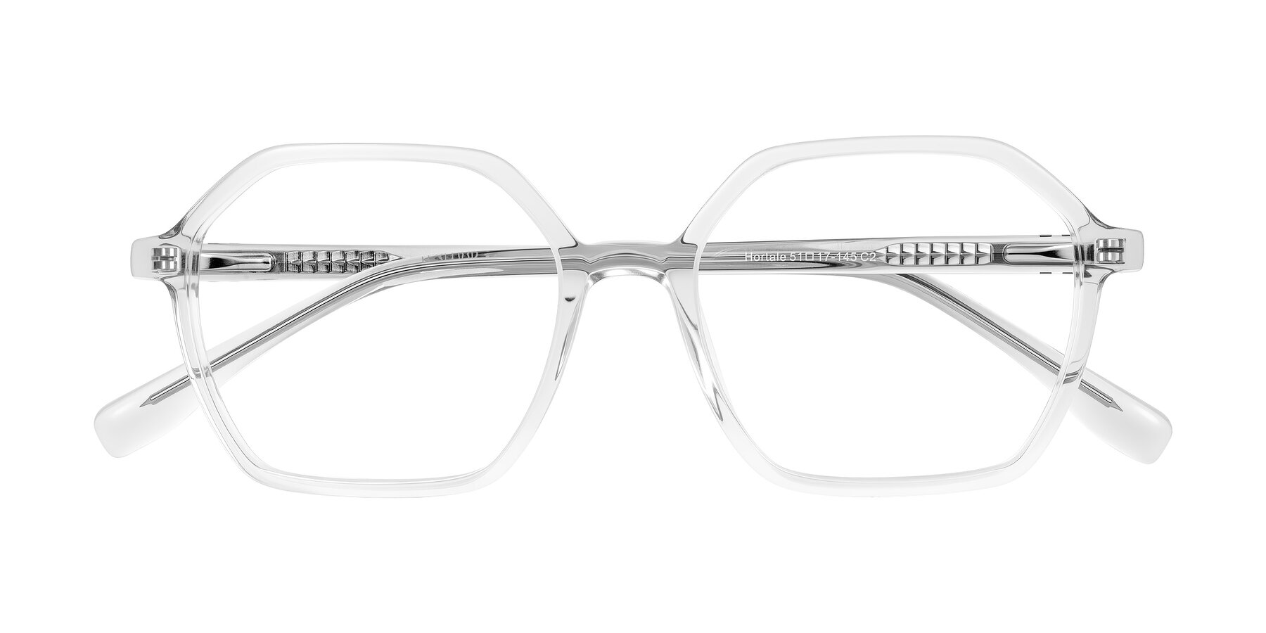 Folded Front of Hortale in Clear with Clear Eyeglass Lenses