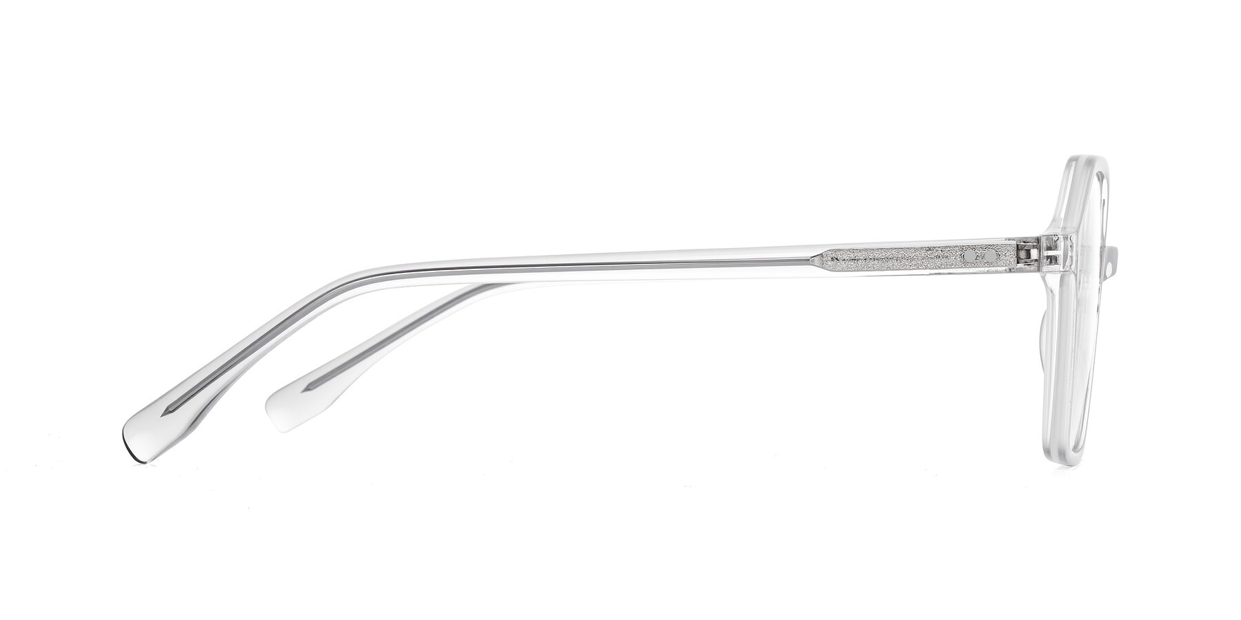 Side of Hortale in Clear with Clear Eyeglass Lenses