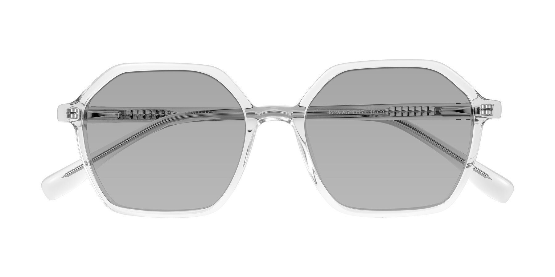 Folded Front of Hortale in Clear with Light Gray Tinted Lenses