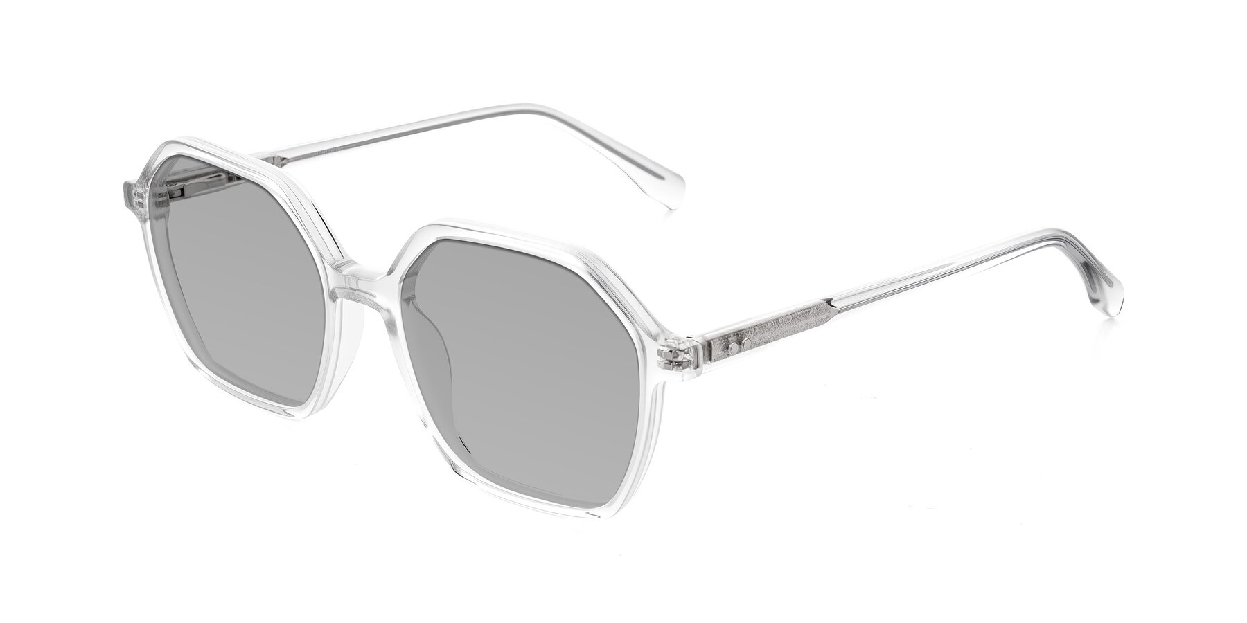 Angle of Hortale in Clear with Light Gray Tinted Lenses