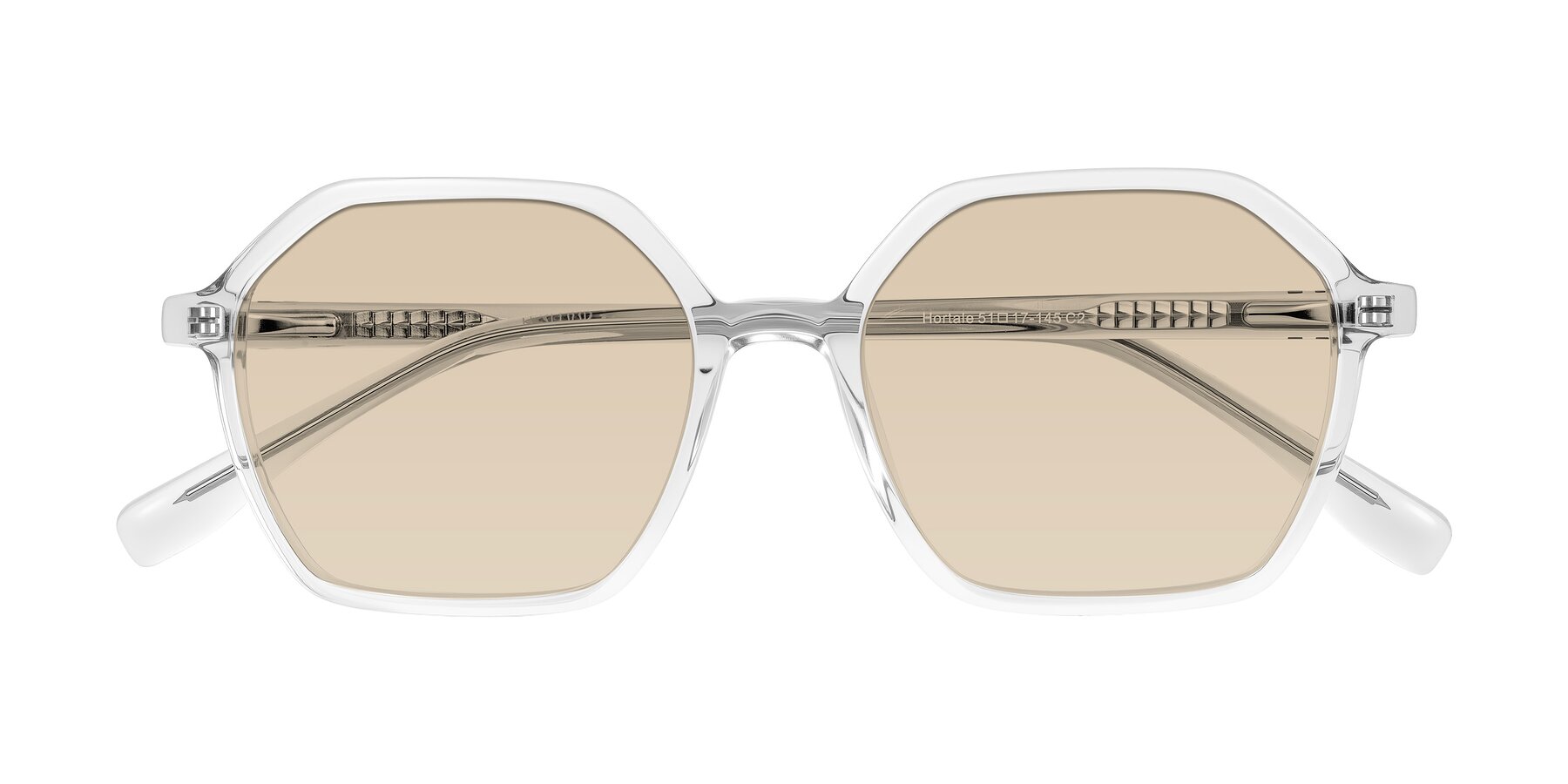 Folded Front of Hortale in Clear with Light Brown Tinted Lenses