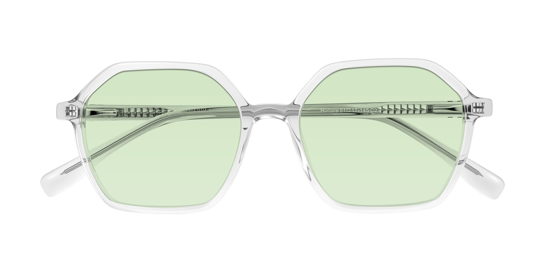 Folded Front of Hortale in Clear with Light Green Tinted Lenses