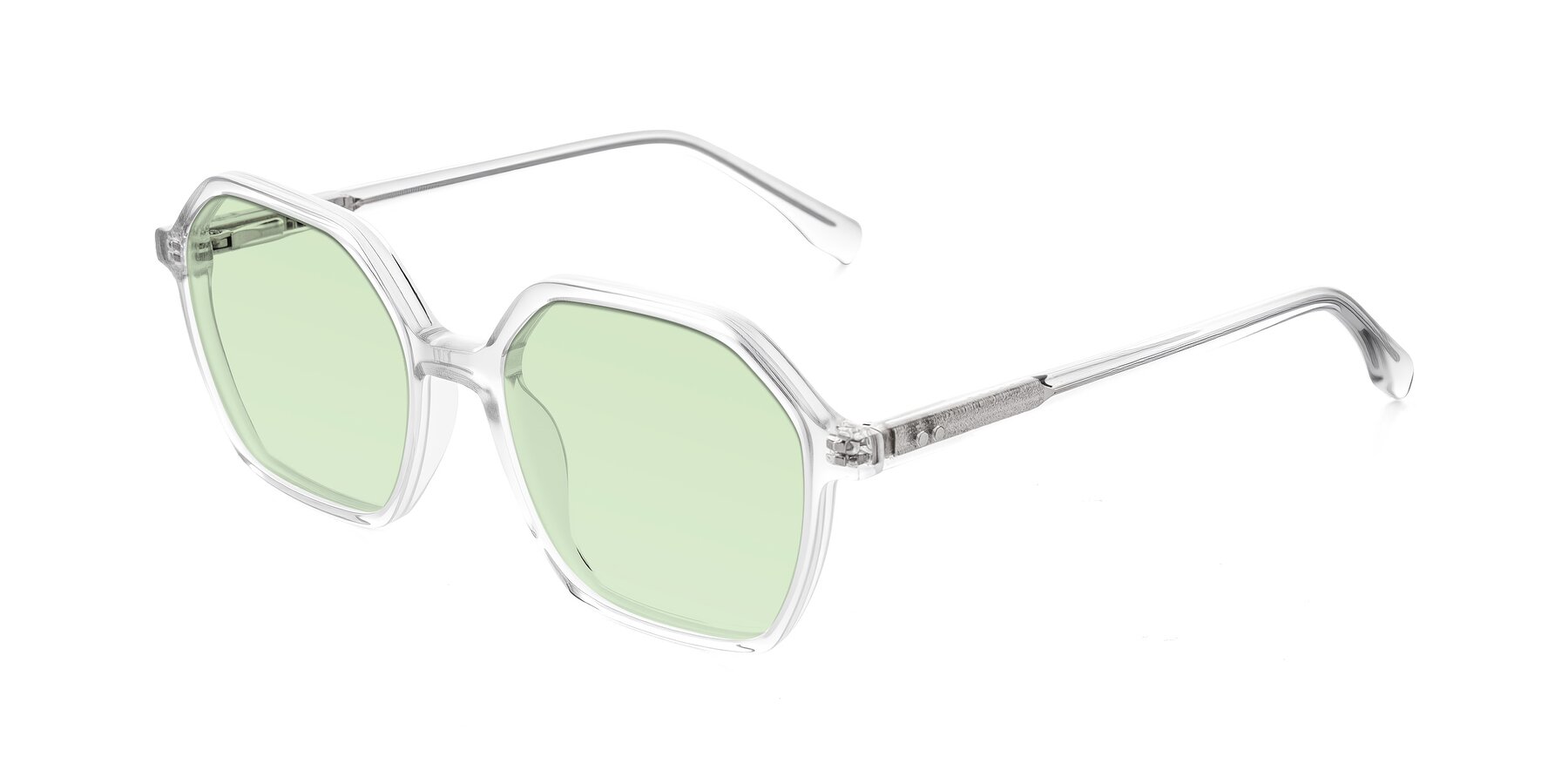 Angle of Hortale in Clear with Light Green Tinted Lenses