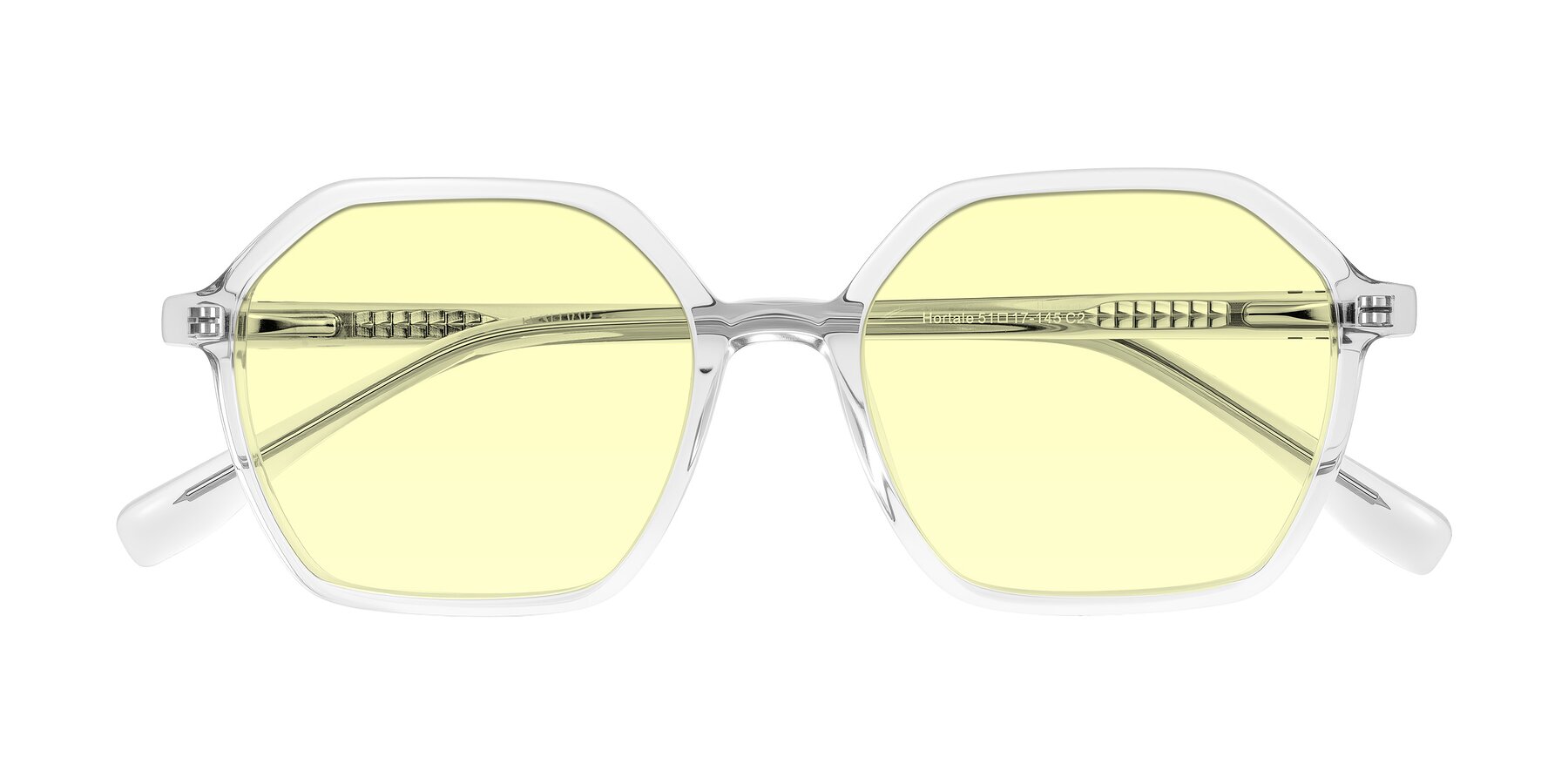 Folded Front of Hortale in Clear with Light Yellow Tinted Lenses