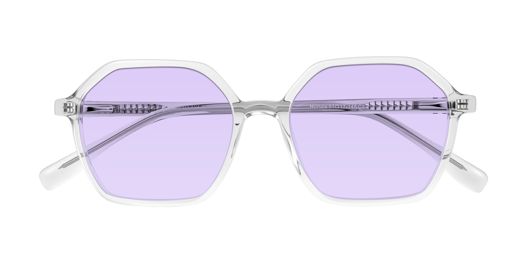 Folded Front of Hortale in Clear with Light Purple Tinted Lenses
