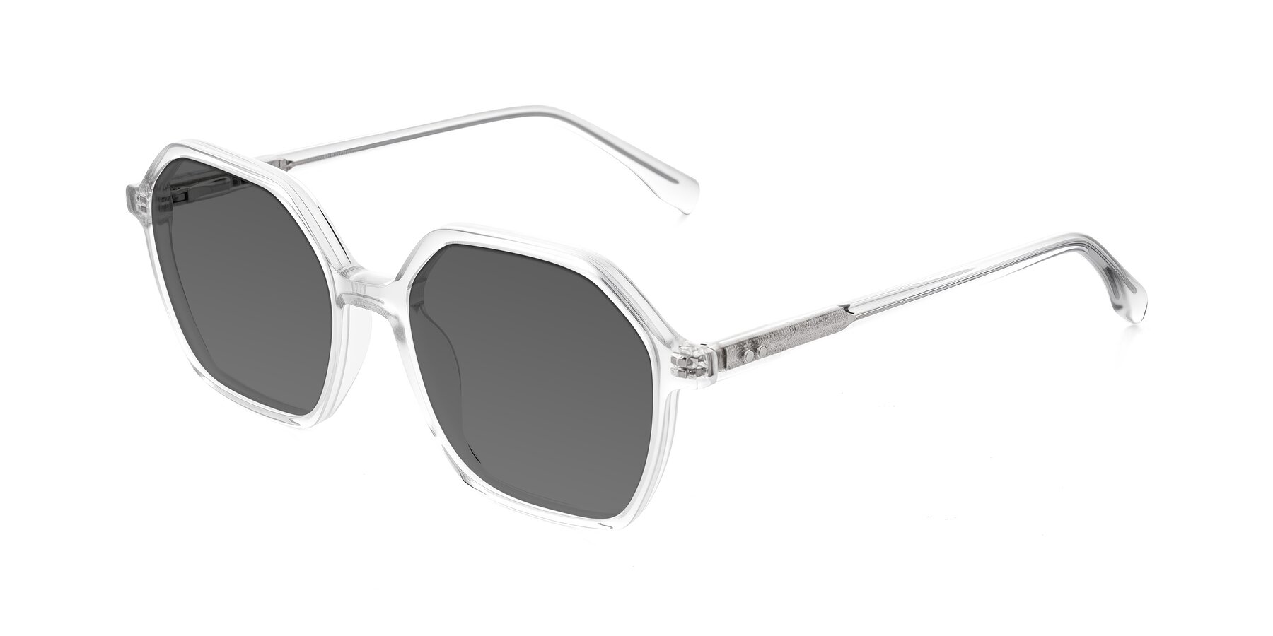 Angle of Hortale in Clear with Medium Gray Tinted Lenses