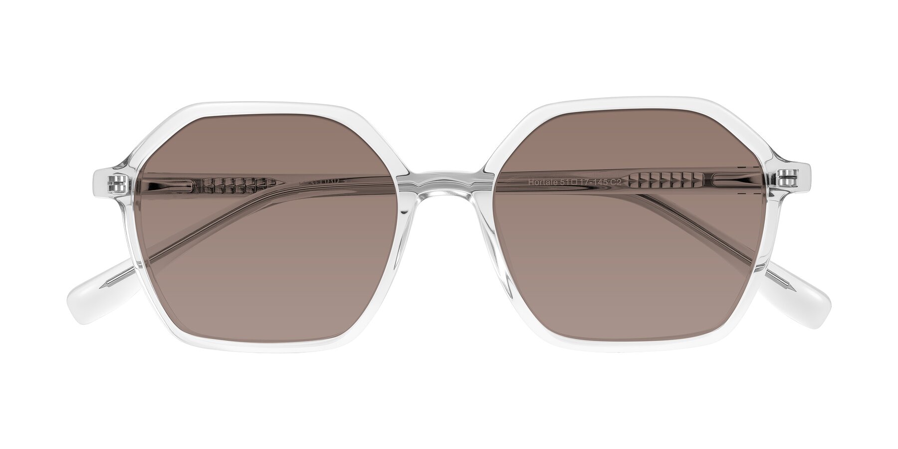 Folded Front of Hortale in Clear with Medium Brown Tinted Lenses