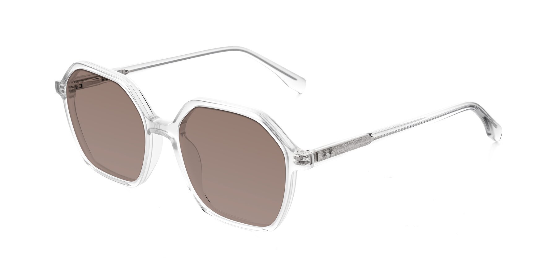 Angle of Hortale in Clear with Medium Brown Tinted Lenses
