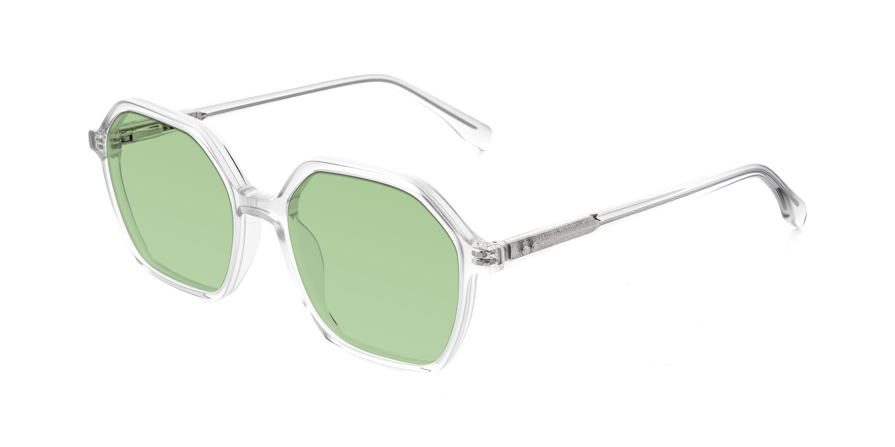 Angle of Hortale in Clear with Medium Green Tinted Lenses