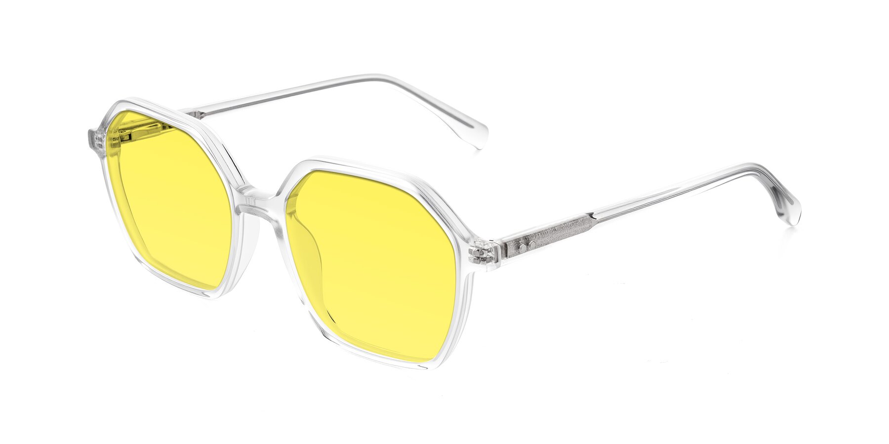 Angle of Hortale in Clear with Medium Yellow Tinted Lenses