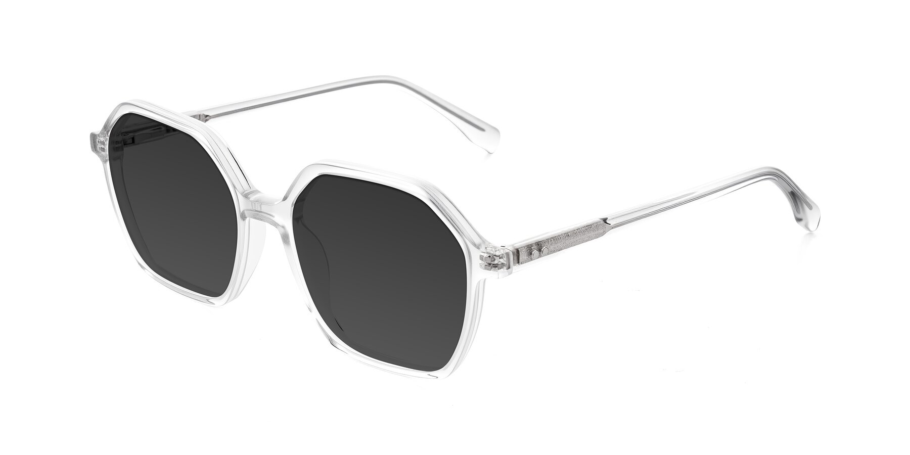 Angle of Hortale in Clear with Gray Tinted Lenses