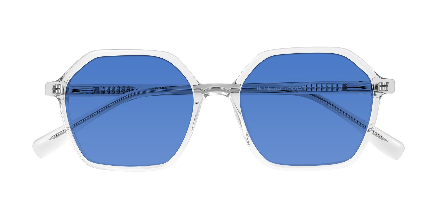 Folded Front of Hortale in Clear with Blue Tinted Lenses