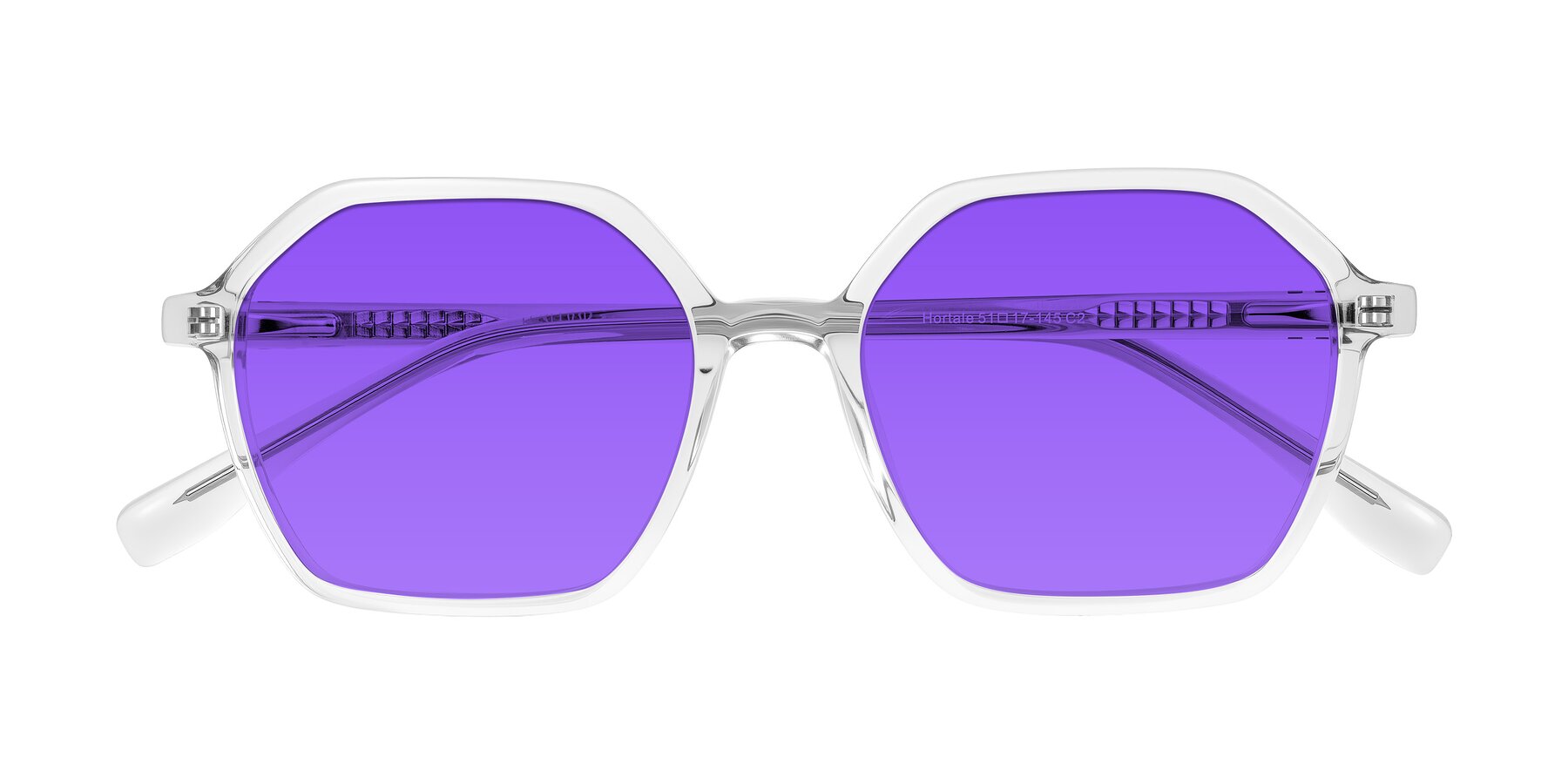Folded Front of Hortale in Clear with Purple Tinted Lenses