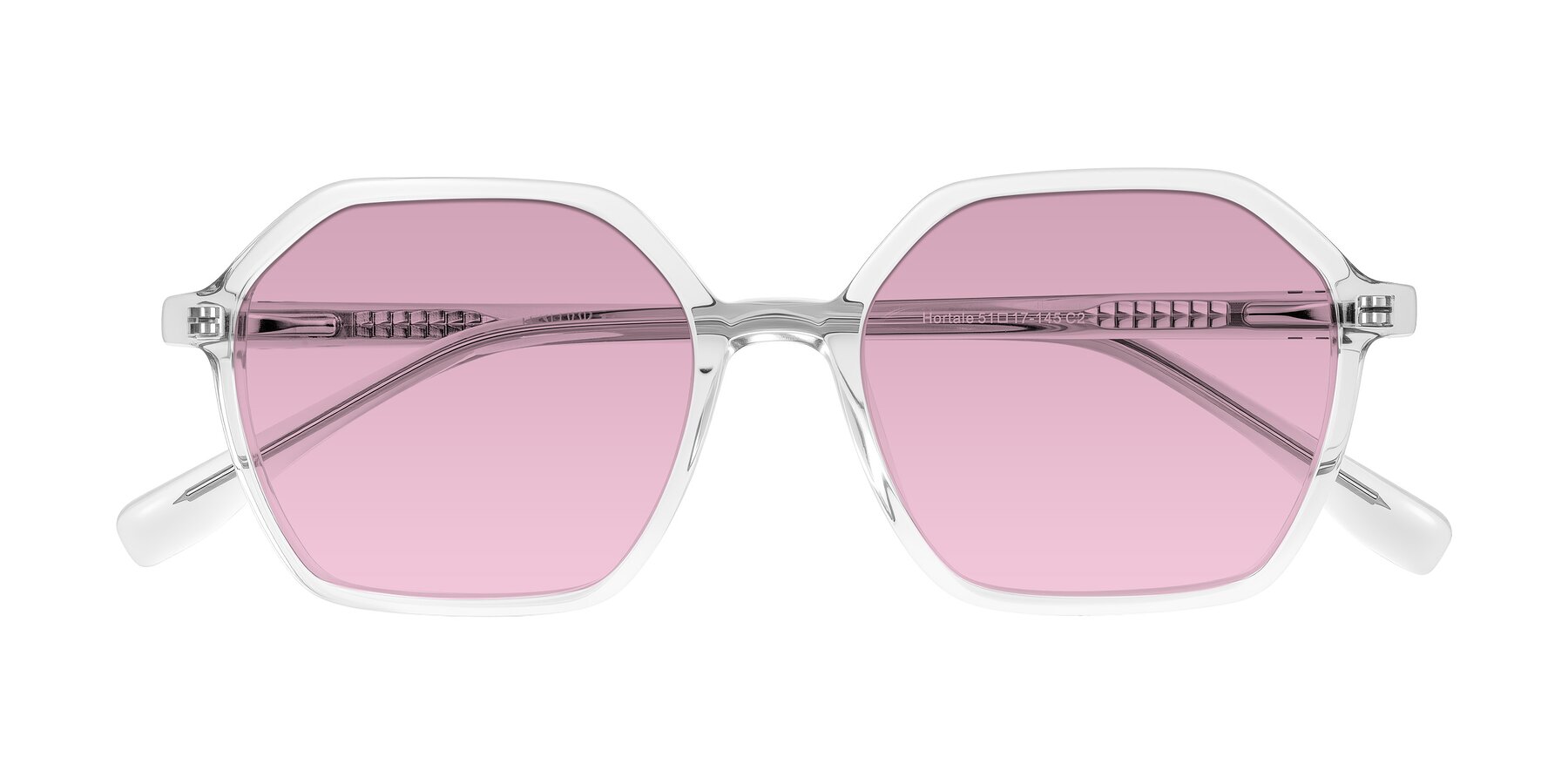 Folded Front of Hortale in Clear with Light Wine Tinted Lenses