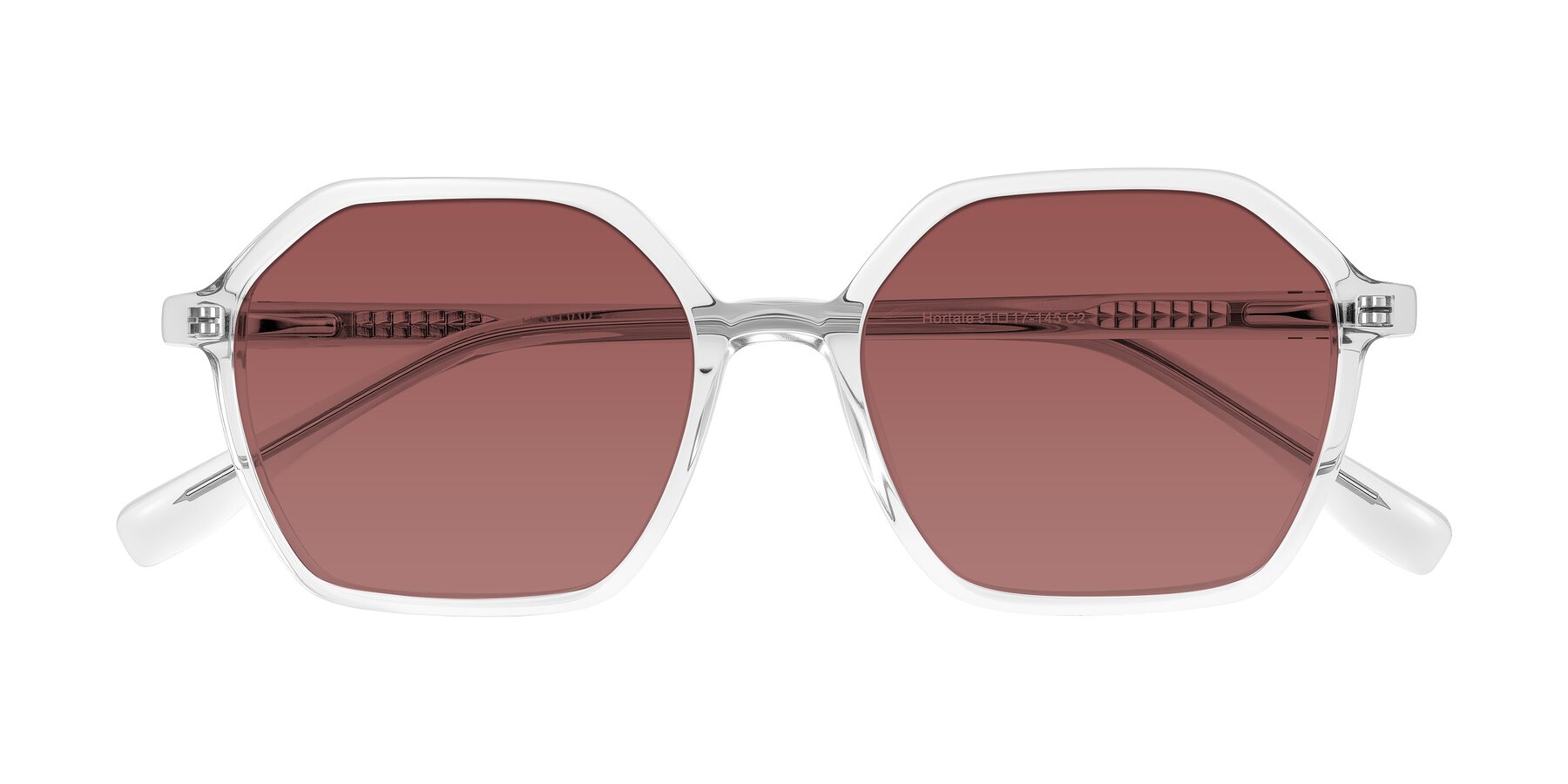 Folded Front of Hortale in Clear with Garnet Tinted Lenses