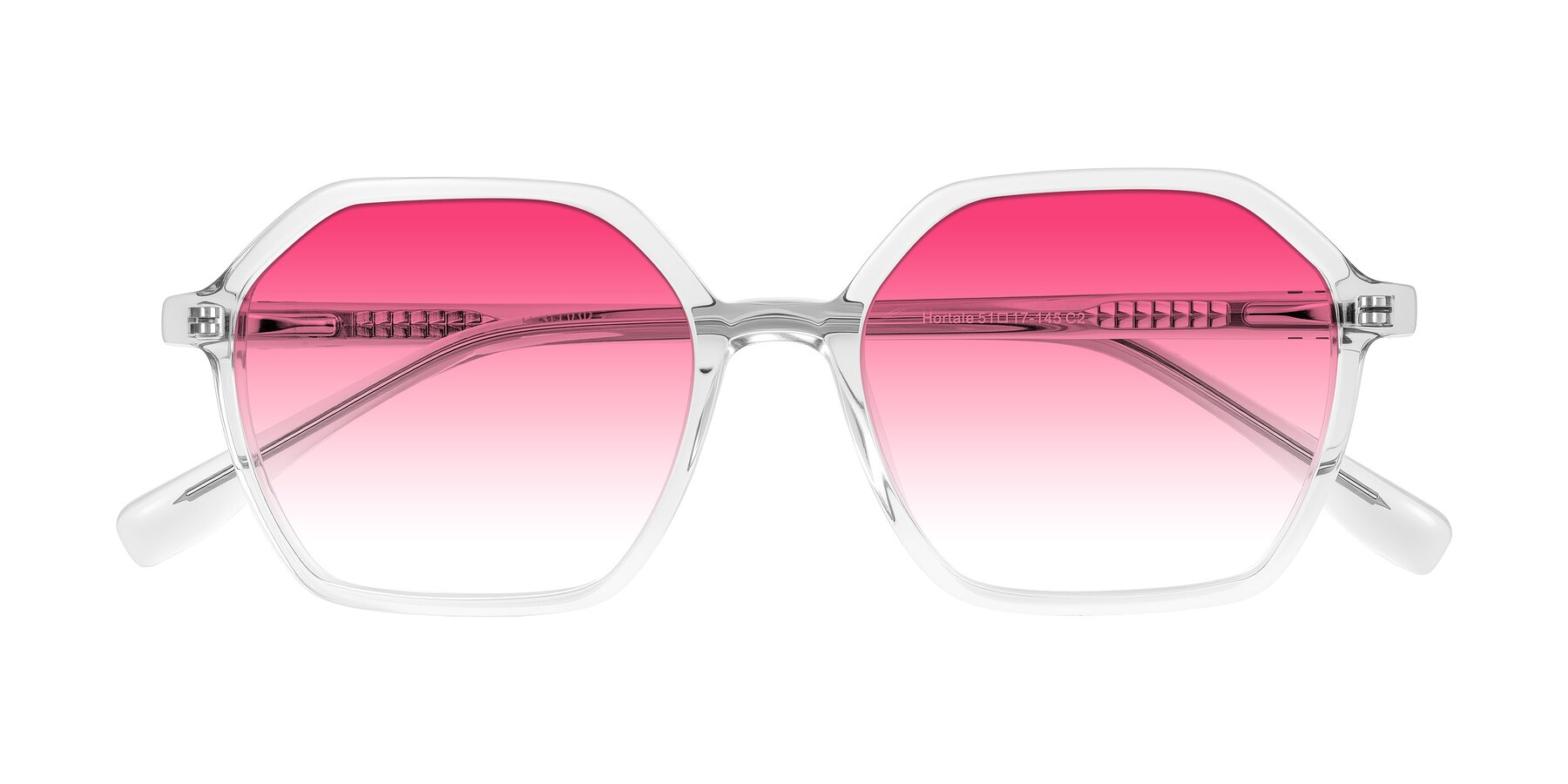 Folded Front of Hortale in Clear with Pink Gradient Lenses