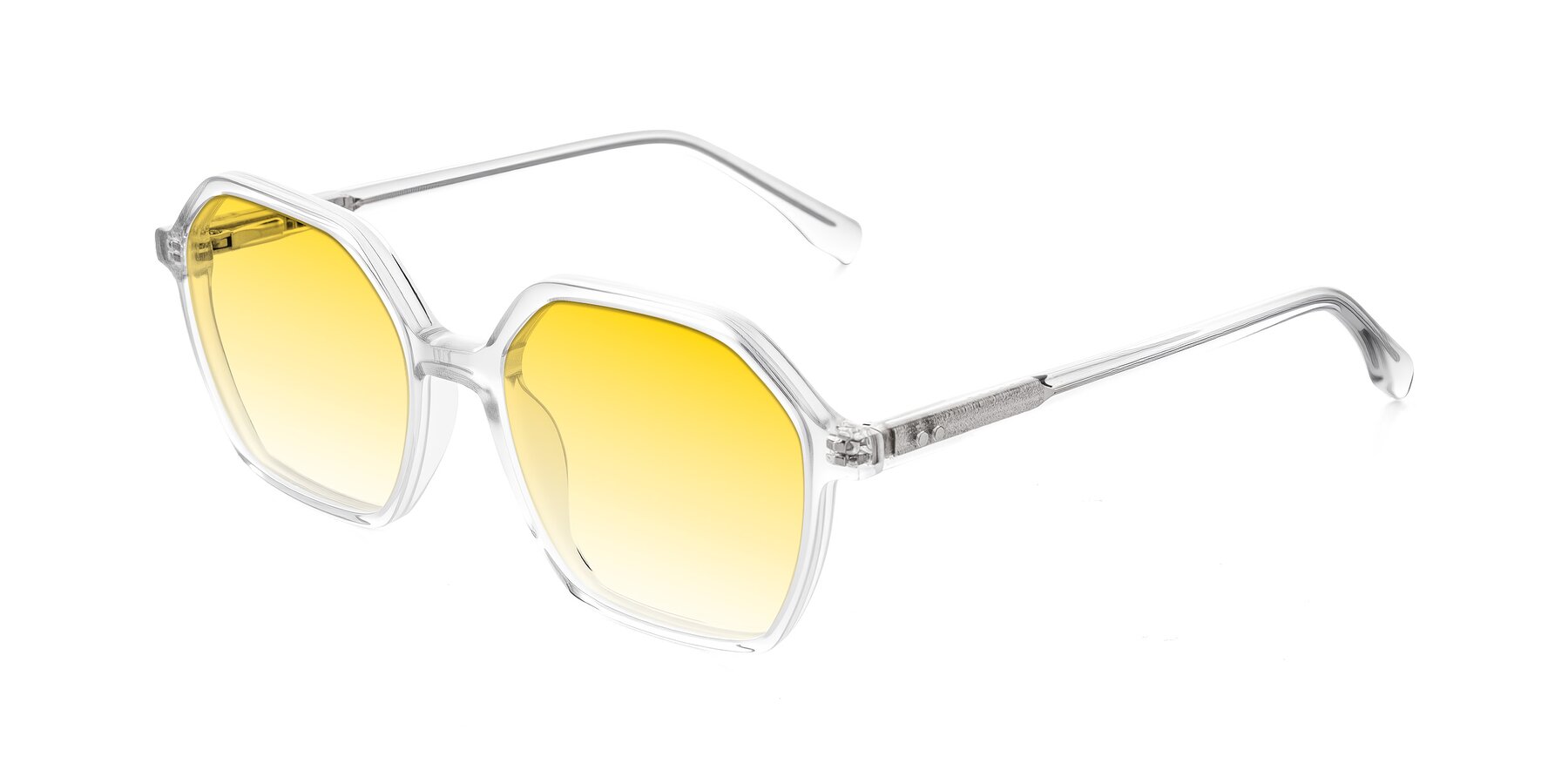 Angle of Hortale in Clear with Yellow Gradient Lenses