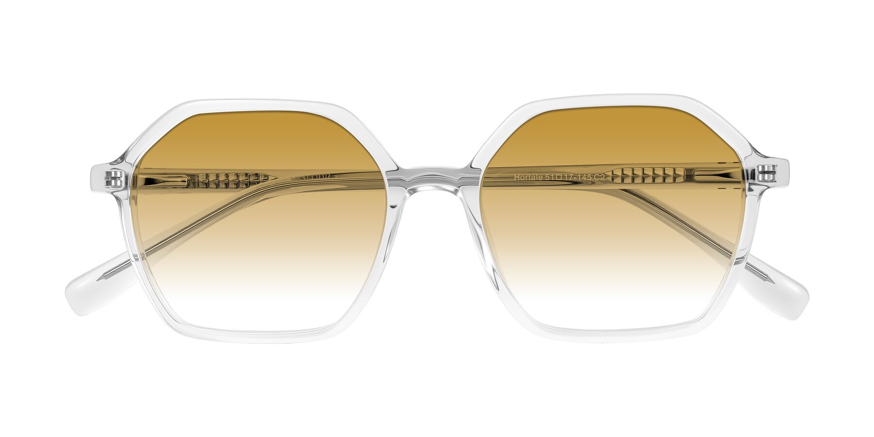 Folded Front of Hortale in Clear with Champagne Gradient Lenses