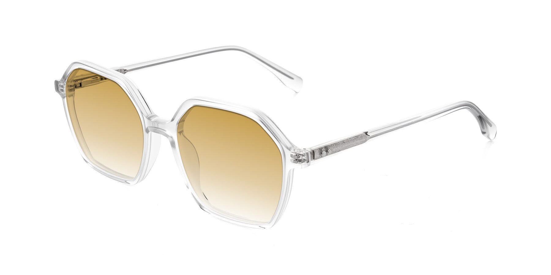 Angle of Hortale in Clear with Champagne Gradient Lenses