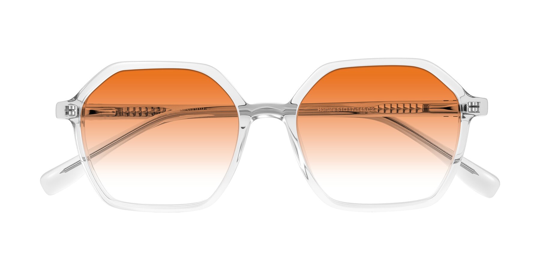 Folded Front of Hortale in Clear with Orange Gradient Lenses