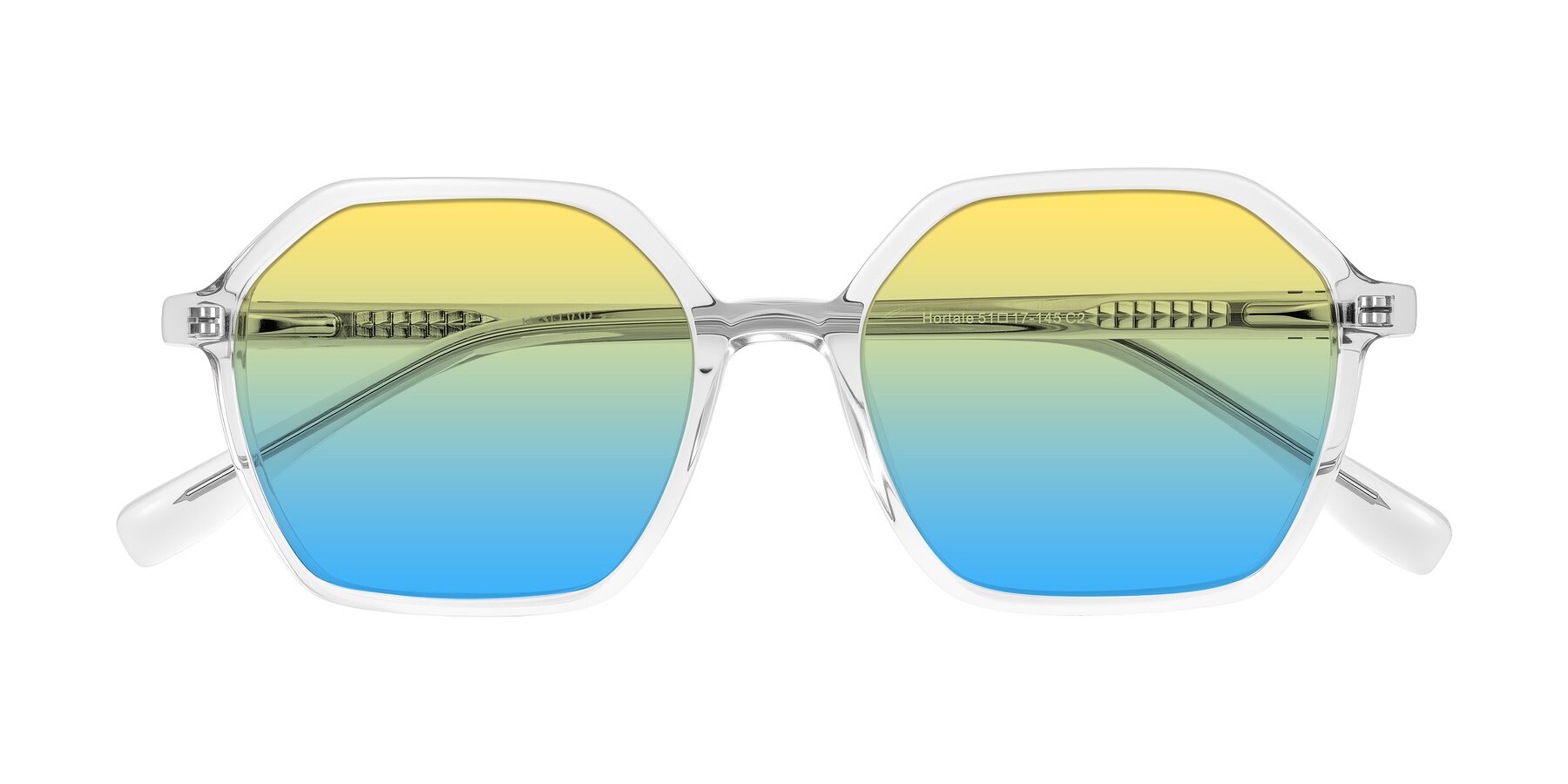 Folded Front of Hortale in Clear with Yellow / Blue Gradient Lenses