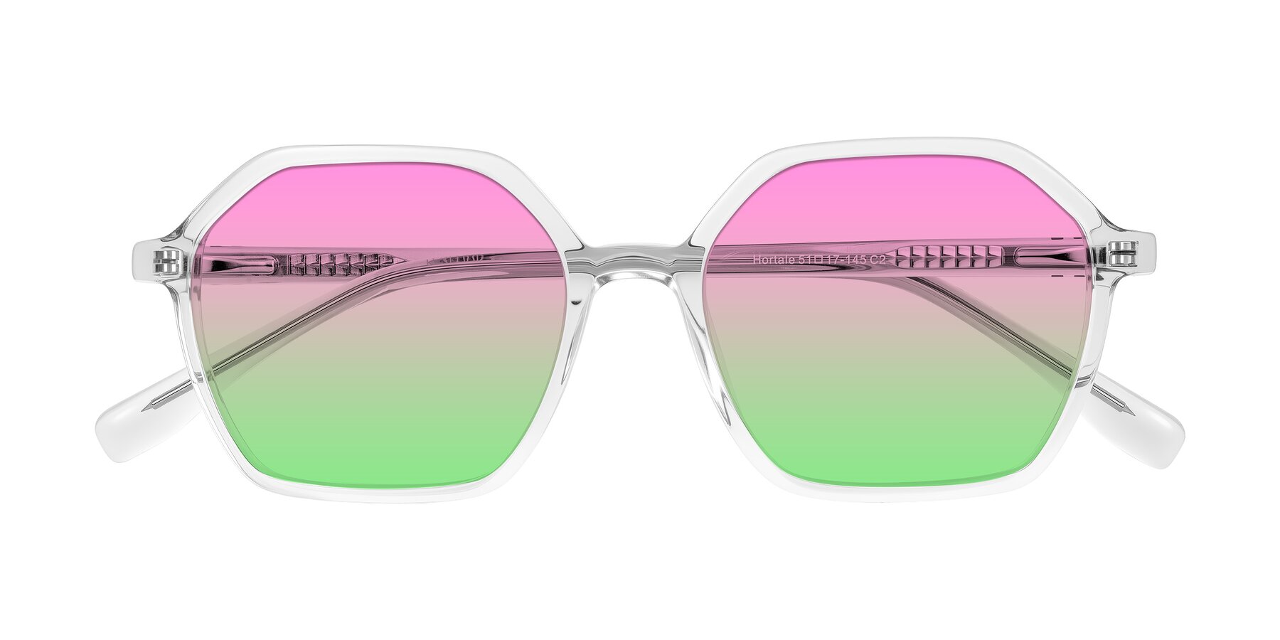 Folded Front of Hortale in Clear with Pink / Green Gradient Lenses