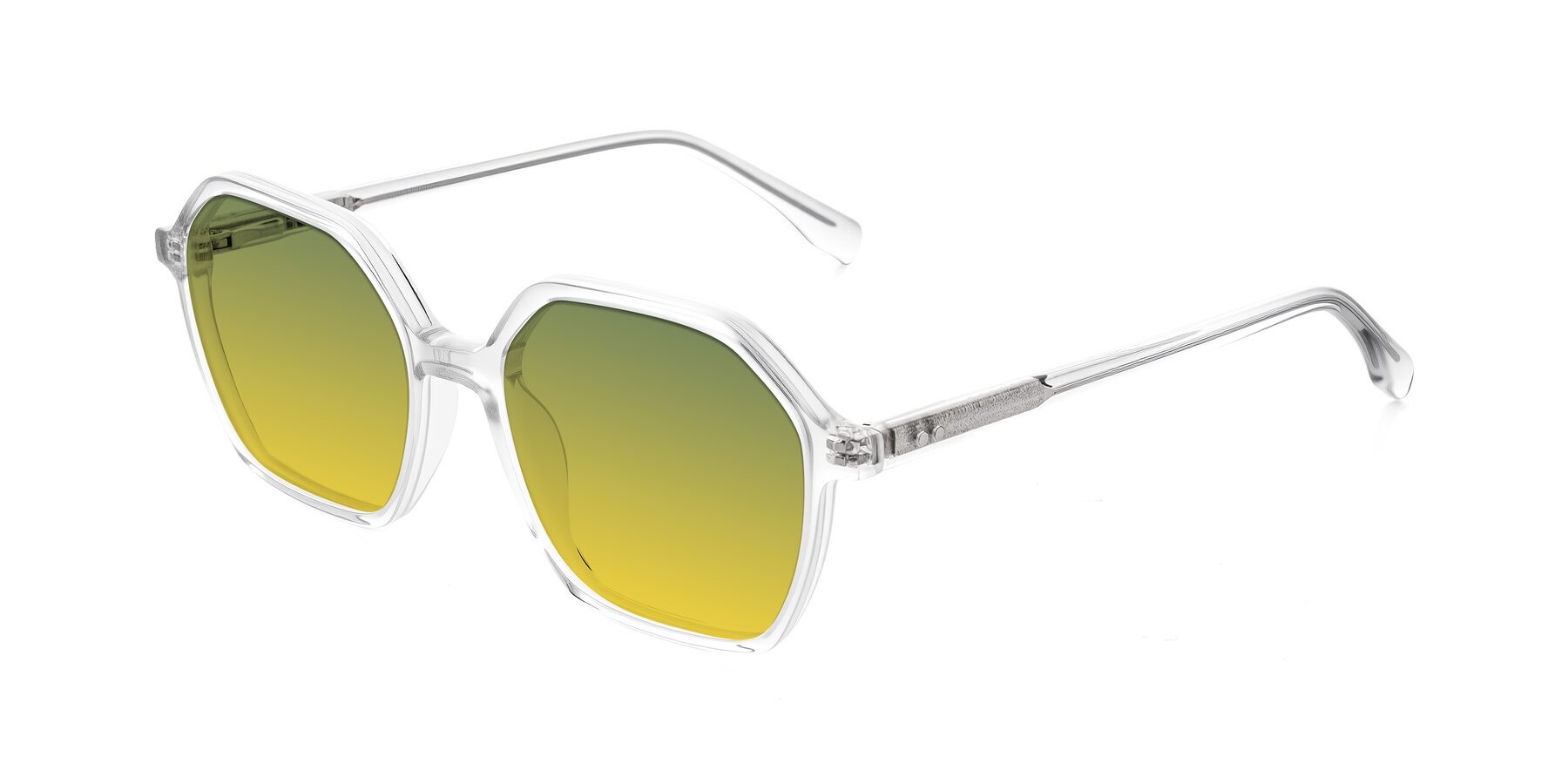 Angle of Hortale in Clear with Green / Yellow Gradient Lenses