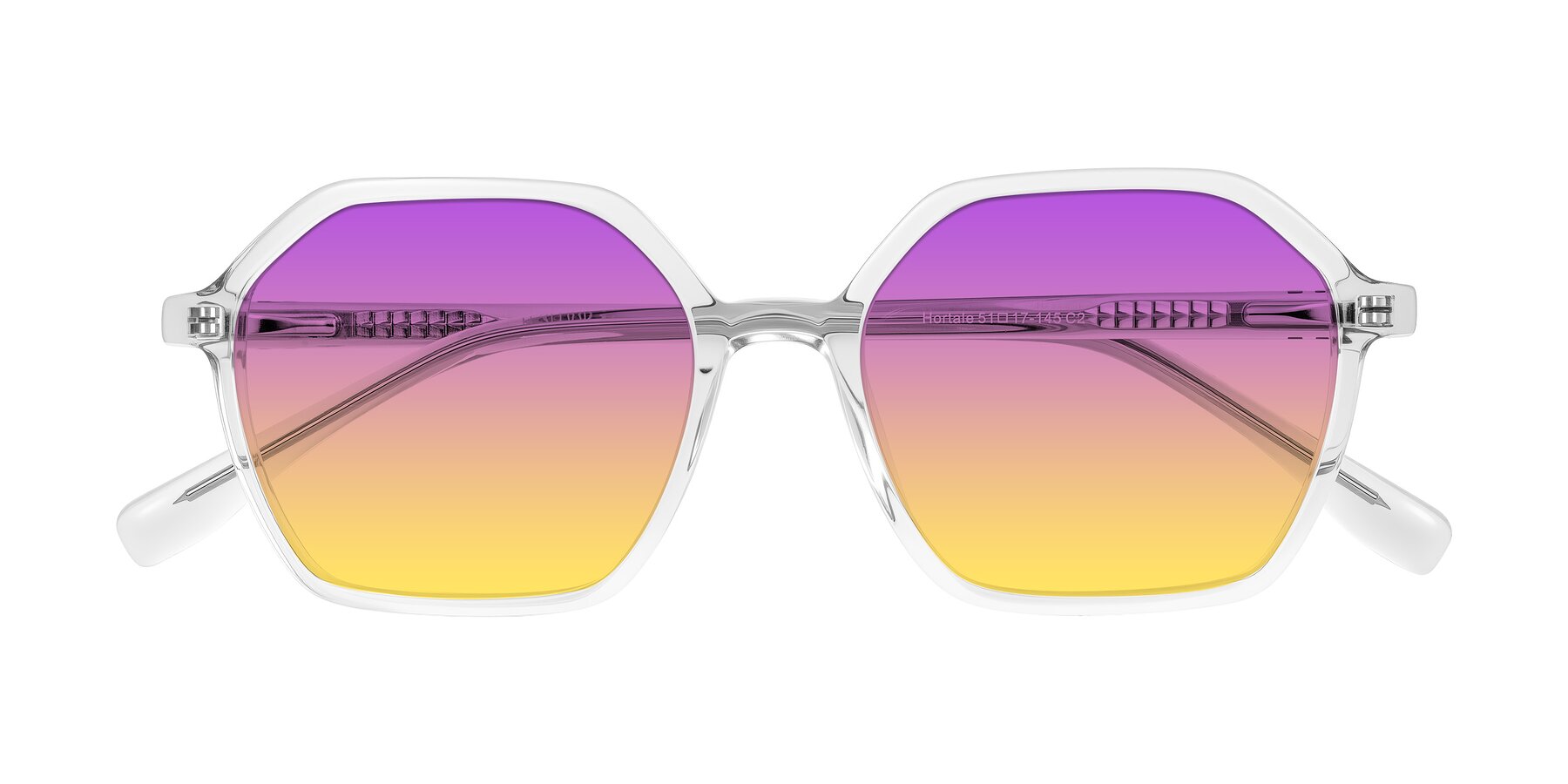 Folded Front of Hortale in Clear with Purple / Yellow Gradient Lenses