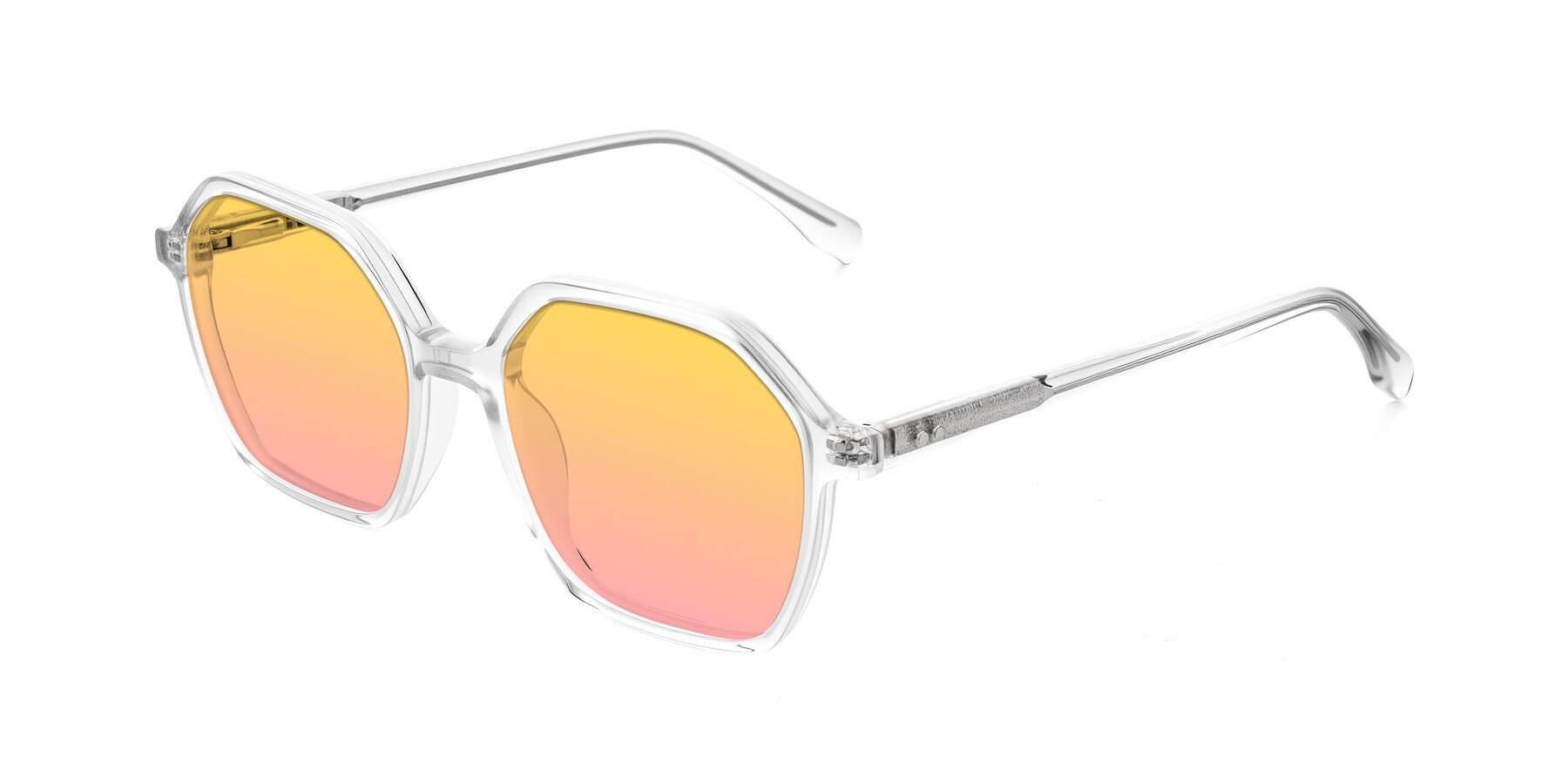 Angle of Hortale in Clear with Yellow / Pink Gradient Lenses