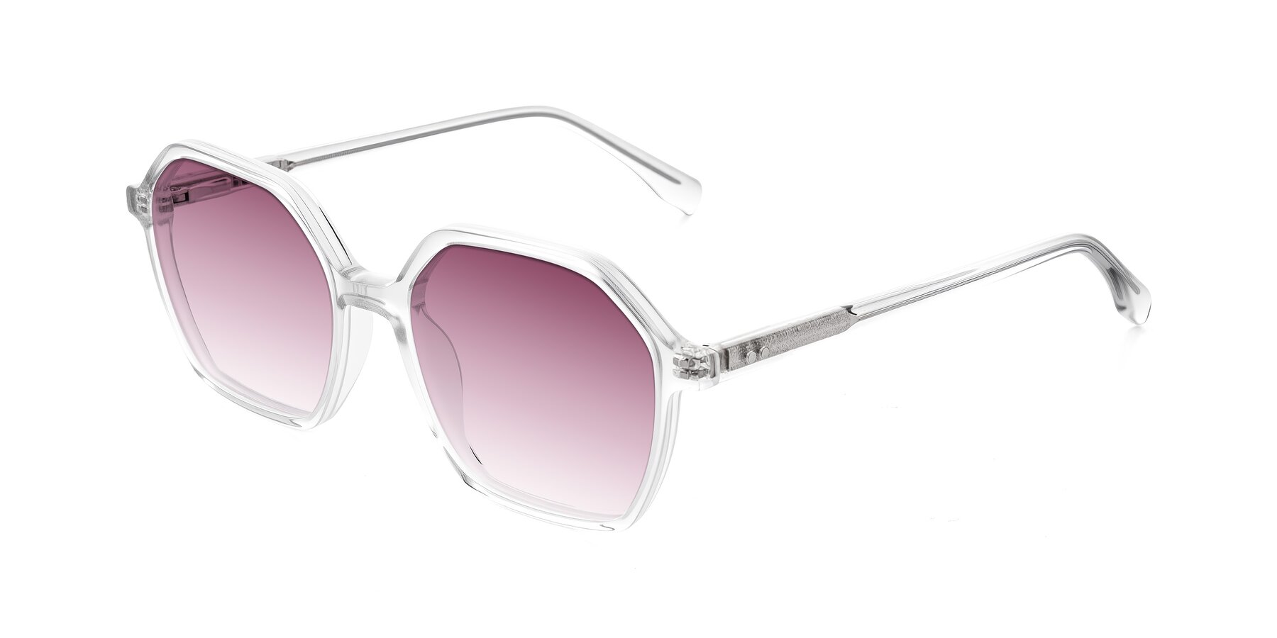 Angle of Hortale in Clear with Wine Gradient Lenses
