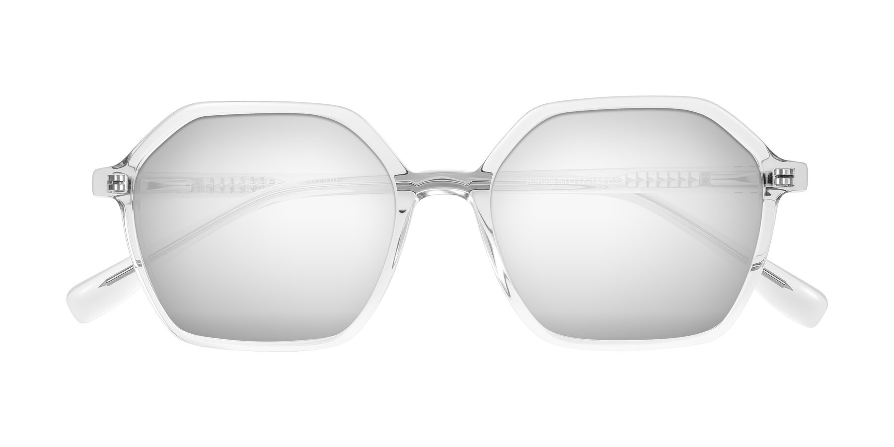 Folded Front of Hortale in Clear with Silver Mirrored Lenses