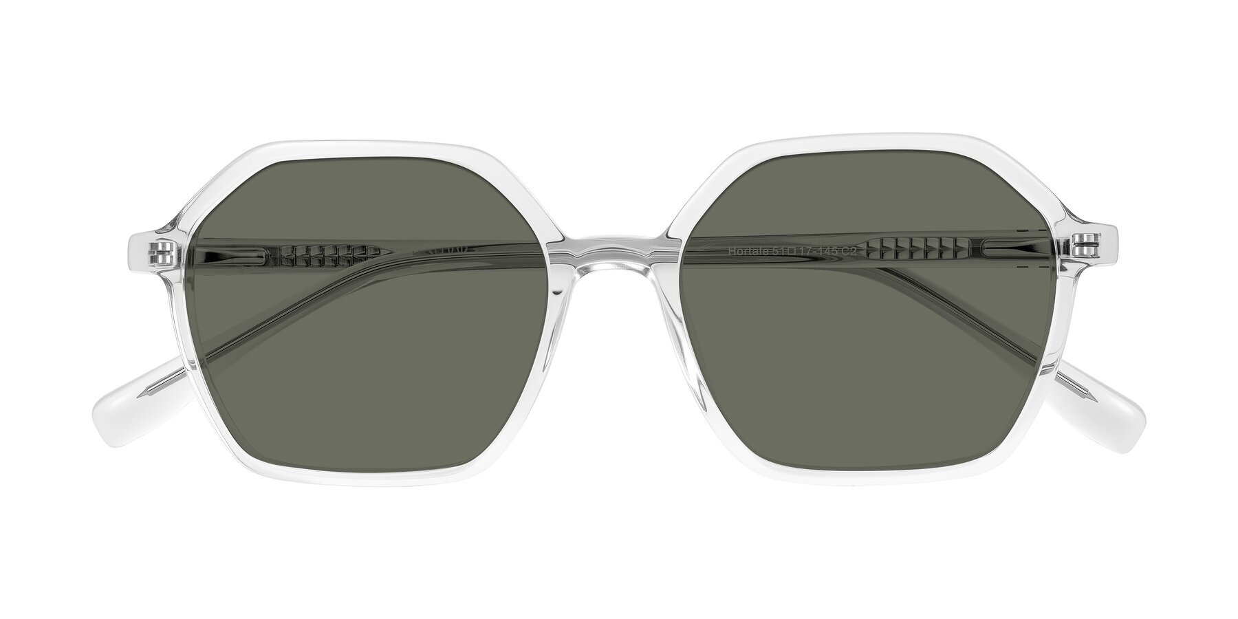 Folded Front of Hortale in Clear with Gray Polarized Lenses